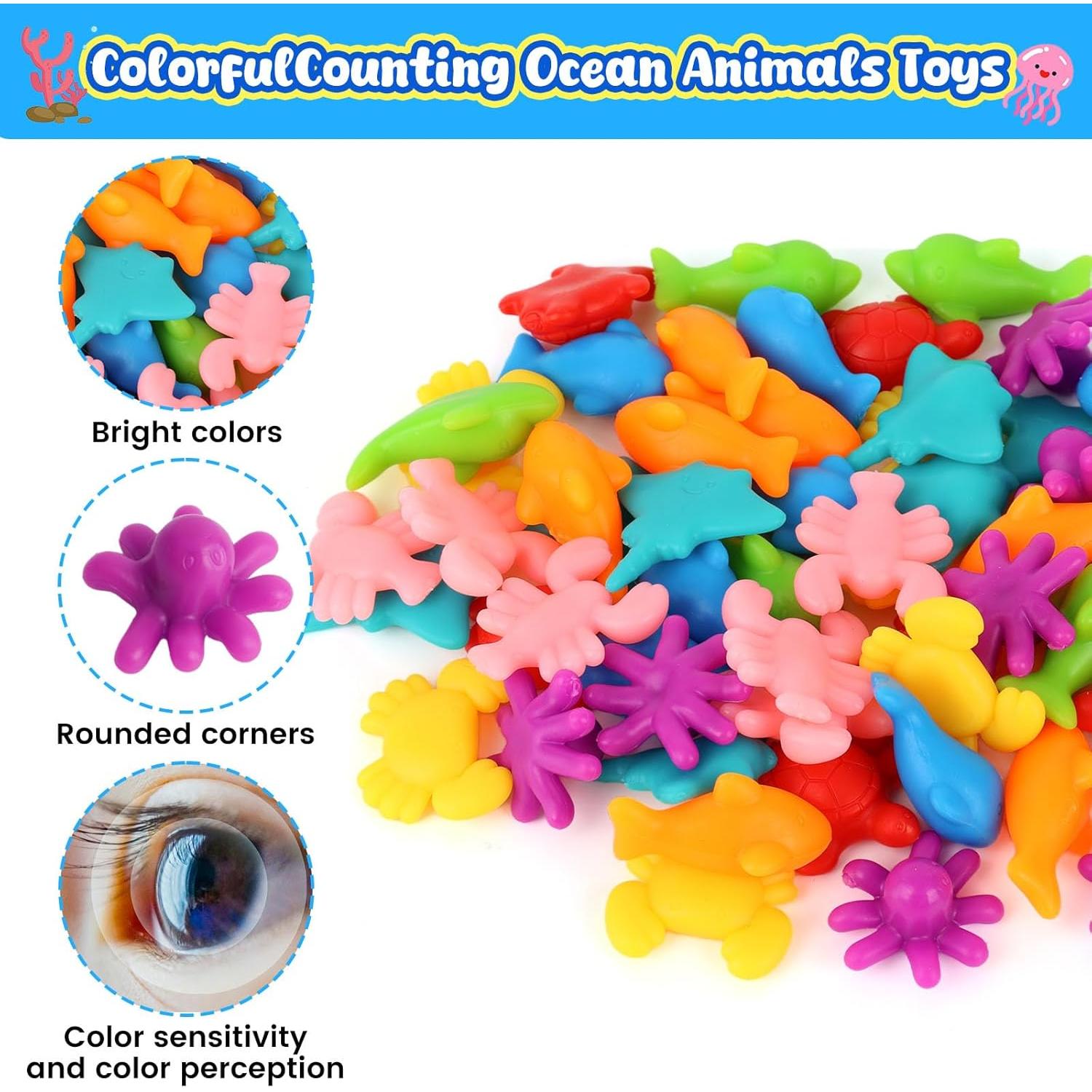 Juego de Emparejamiento de Animales del Océano AMOR PRESENT 64 PCS