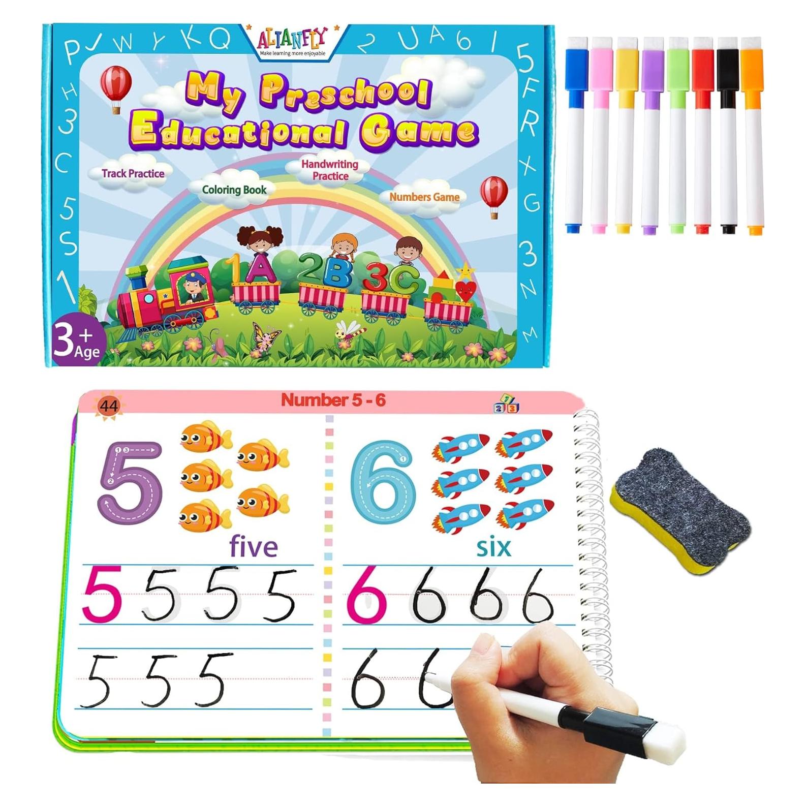 Libro Educativo Preescolar ALIANFLY - Práctica de Escritura Montessori