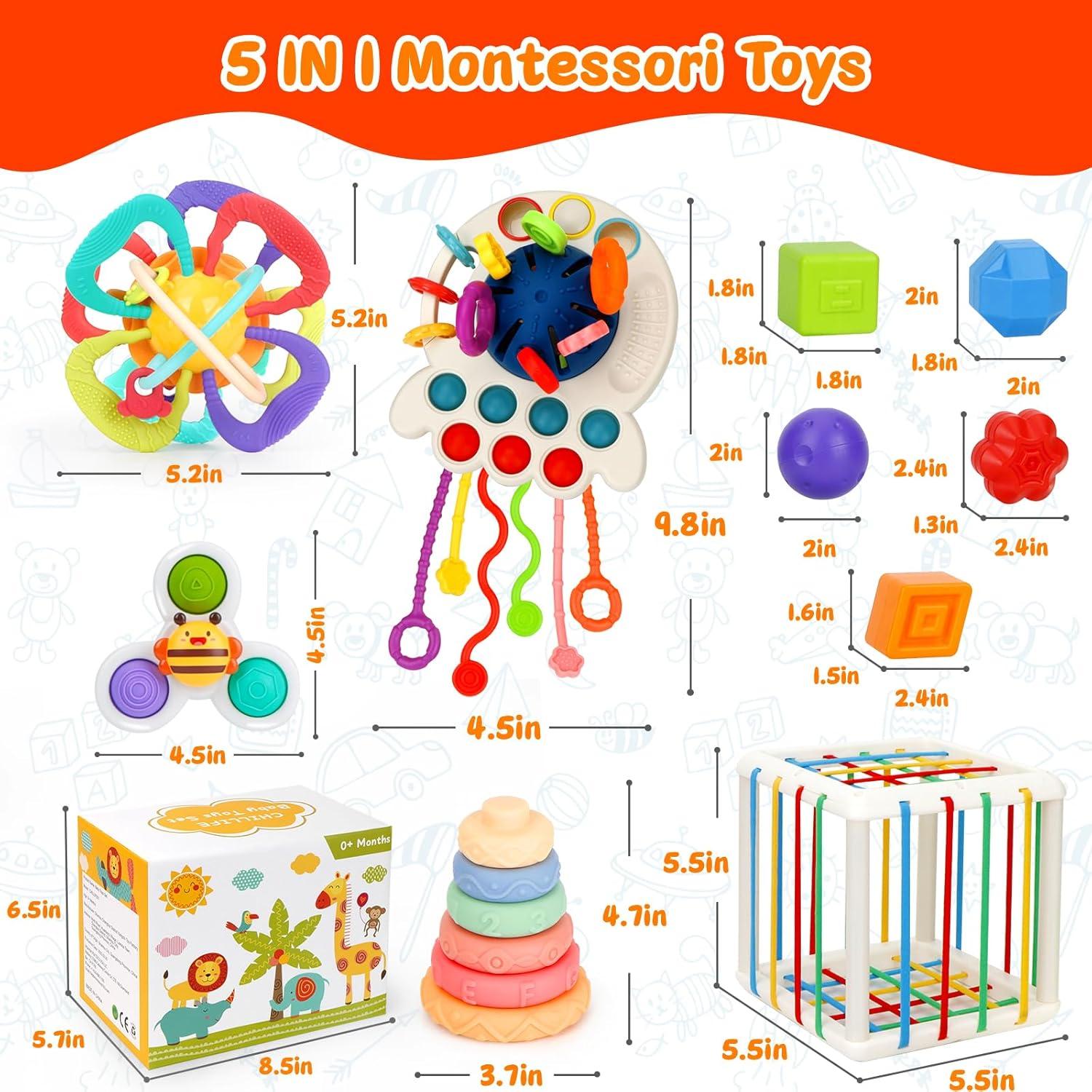 Juguetes Montessori para Bebés 6-12 Meses 5 en 1 CHILLIFE
