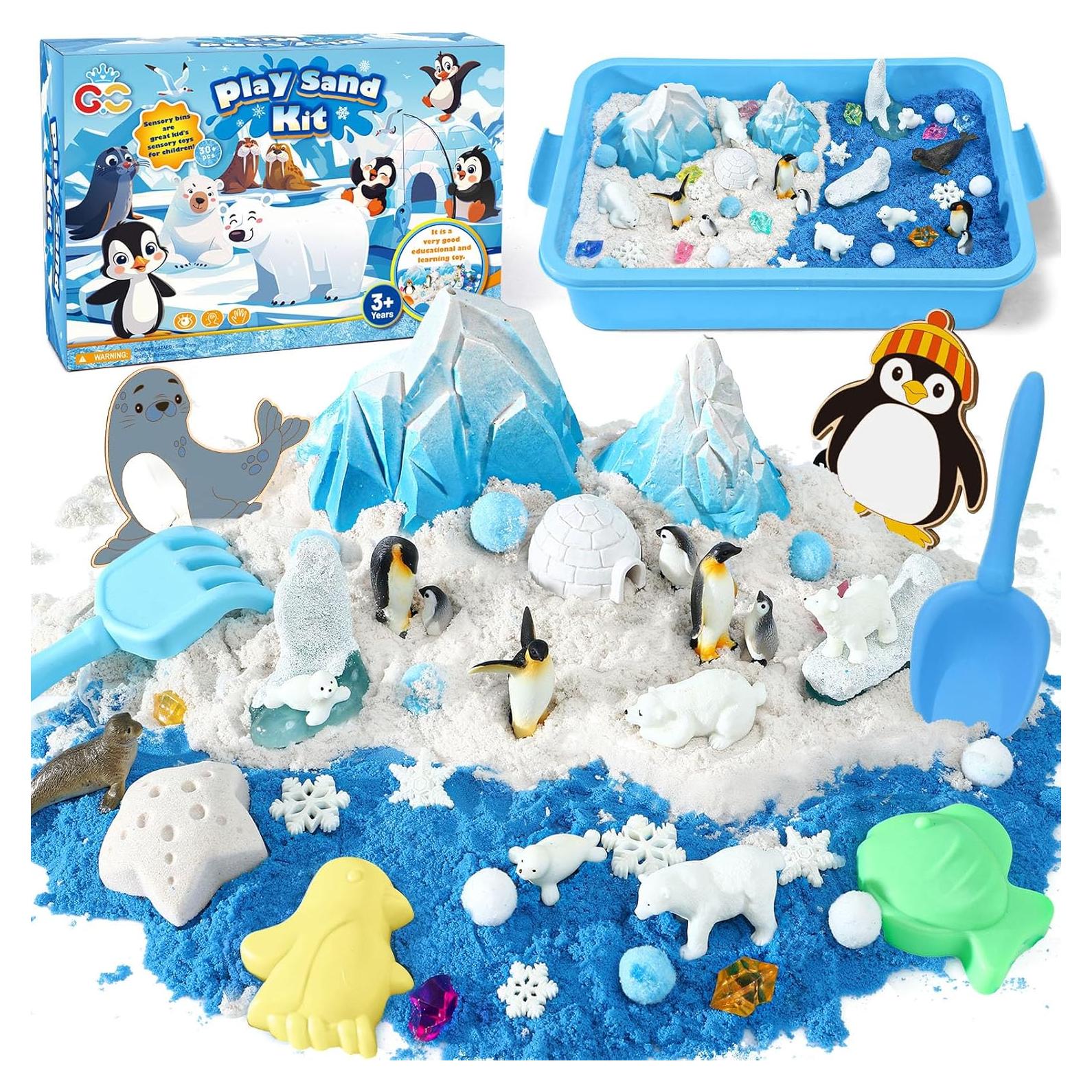 Kit de Bin Sensorial G.C Ártico 108 Piezas para Niños 3-8 Años