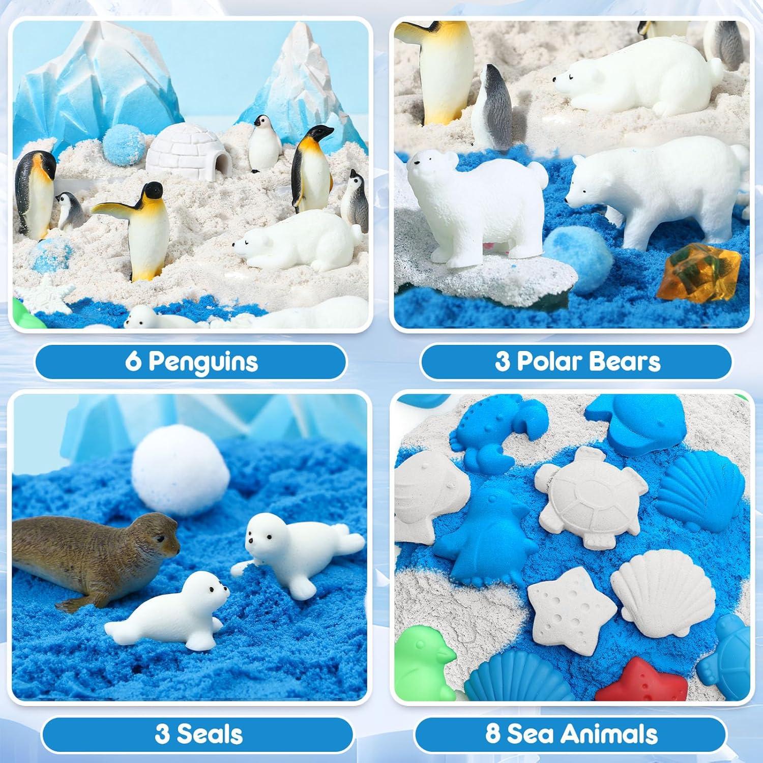 Kit de Bin Sensorial G.C Ártico 108 Piezas para Niños 3-8 Años