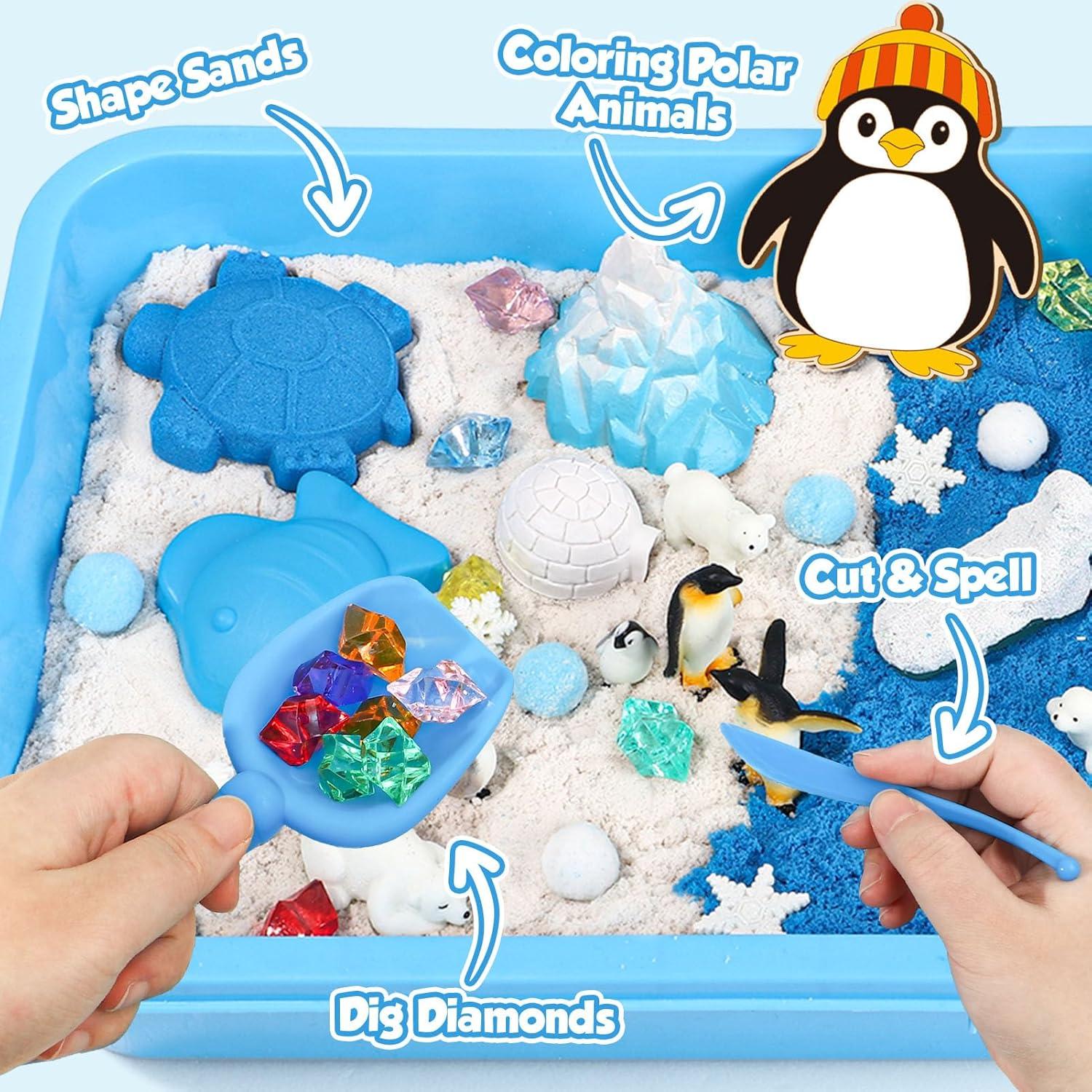 Kit de Bin Sensorial G.C Ártico 108 Piezas para Niños 3-8 Años