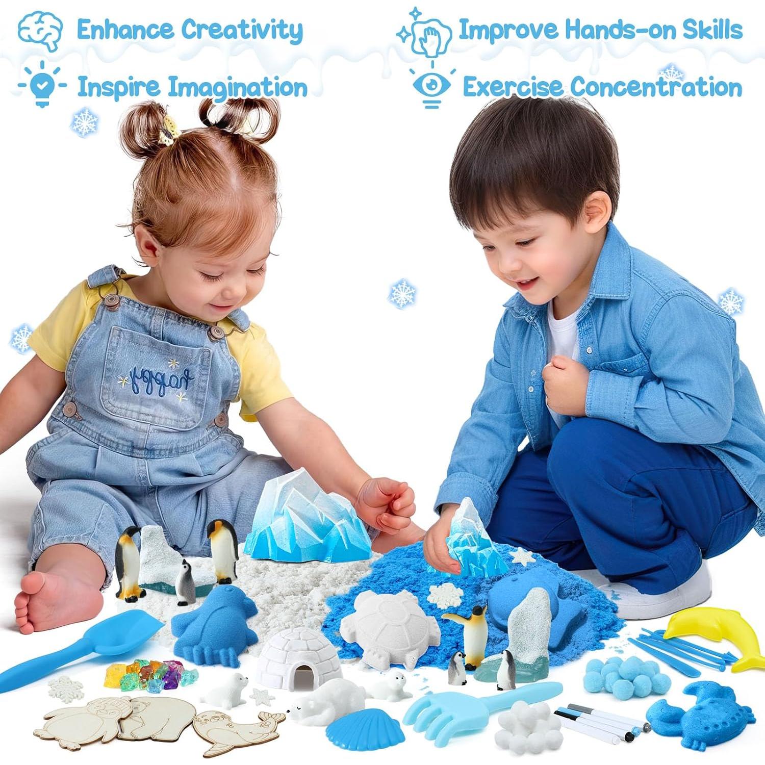 Kit de Bin Sensorial G.C Ártico 108 Piezas para Niños 3-8 Años