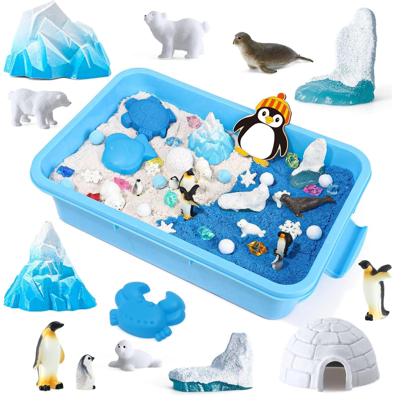 Kit de Bin Sensorial G.C Ártico 108 Piezas para Niños 3-8 Años