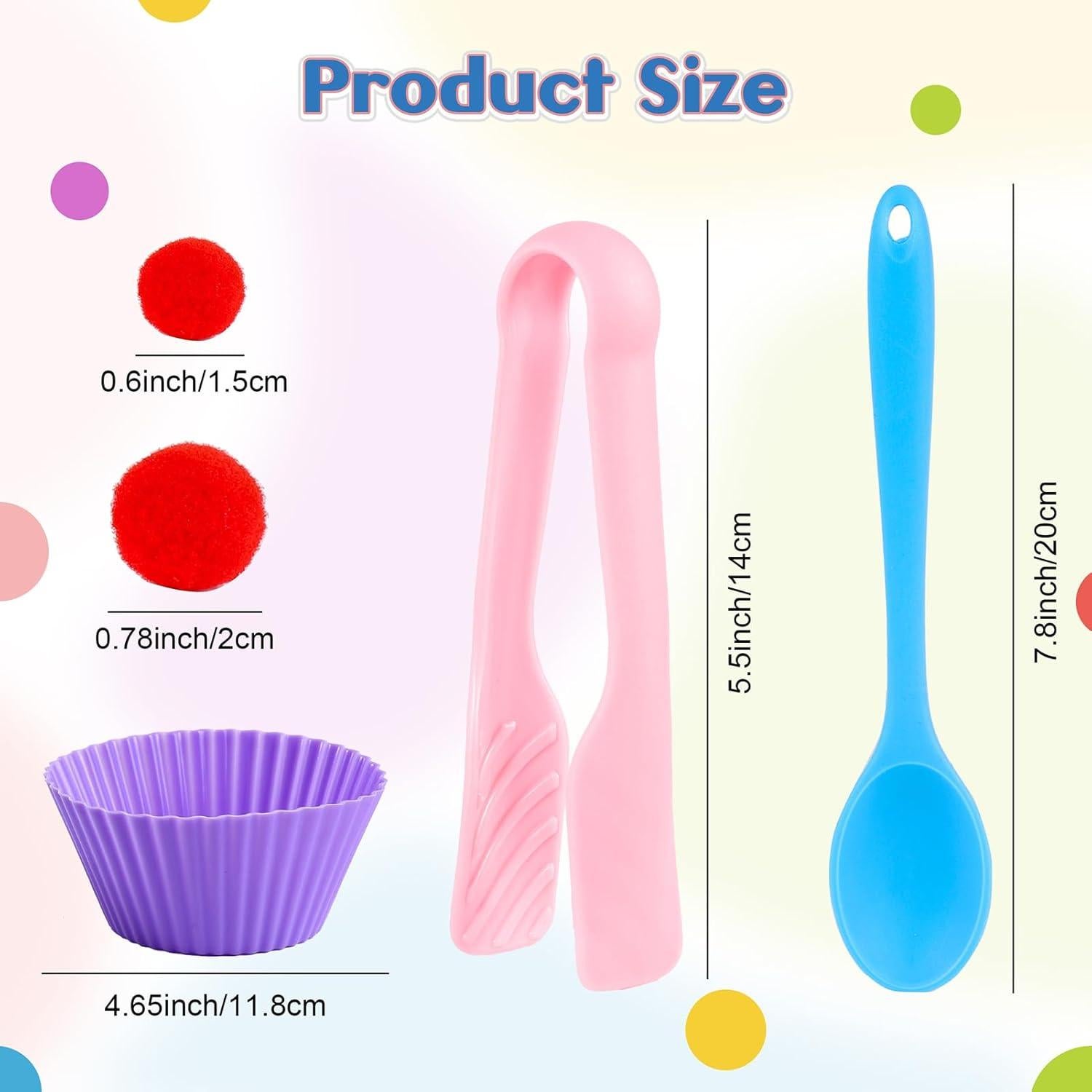 Juego de Habilidades Motoras Finas iCraftine 158 PCS Pompones