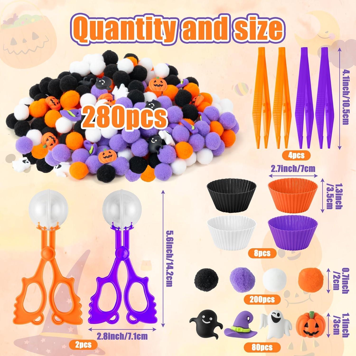 Relleno Sensorial Halloween Adval9Vram 295 Piezas Motricidad Fina