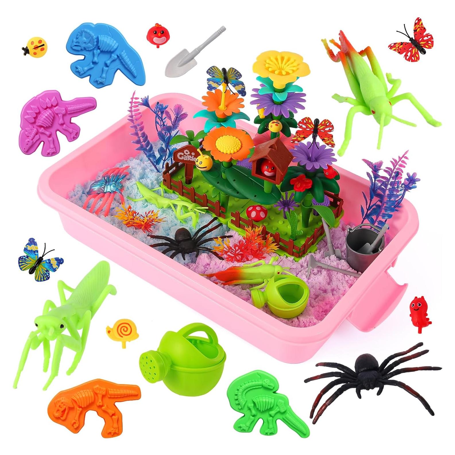 Kit de Jardín Sensorial FIIOEOY 89 Piezas para Niños 3-5 Años