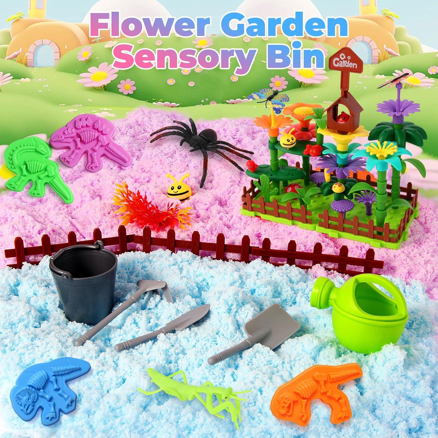 Kit de Jardín Sensorial FIIOEOY 89 Piezas para Niños 3-5 Años
