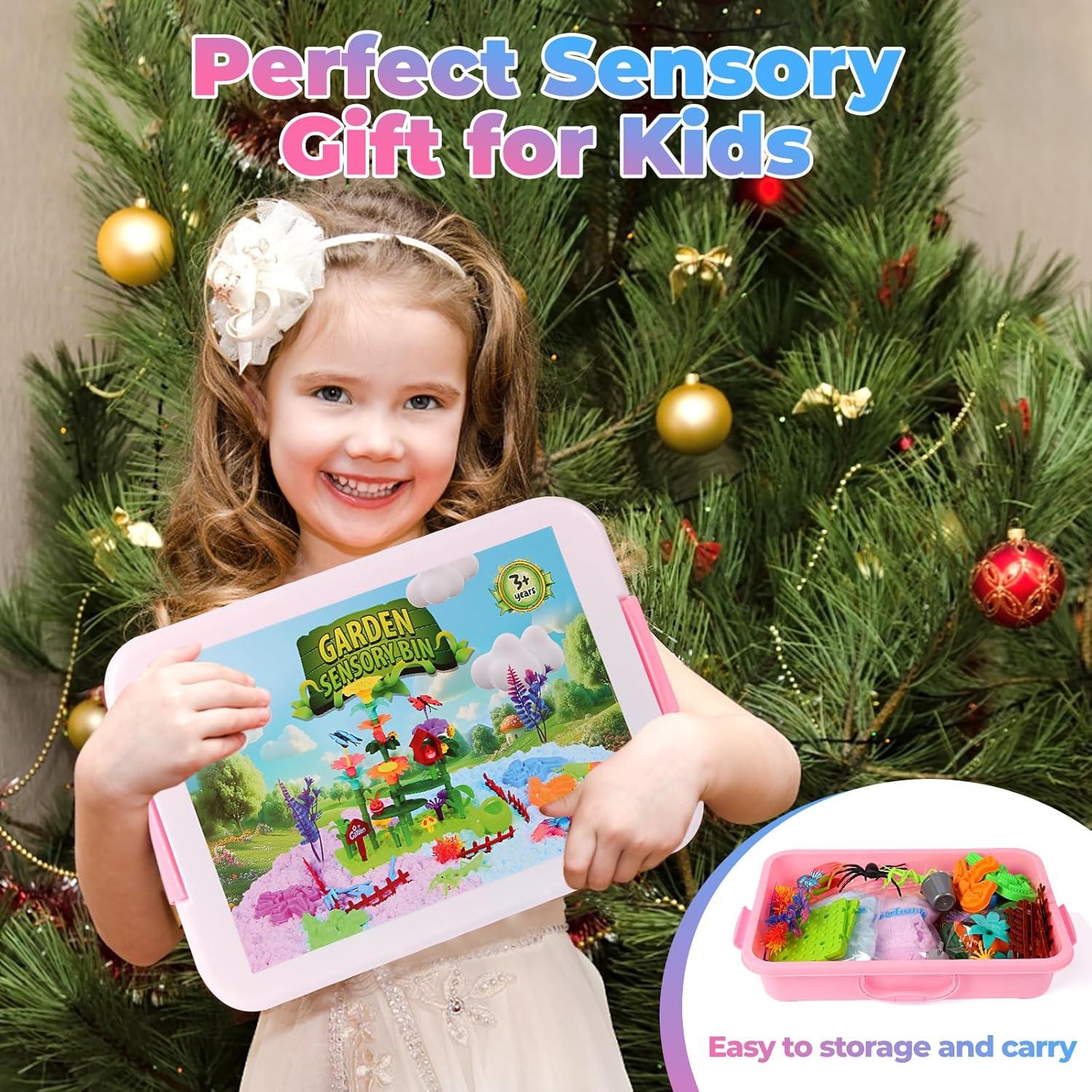 Kit de Jardín Sensorial FIIOEOY 89 Piezas para Niños 3-5 Años