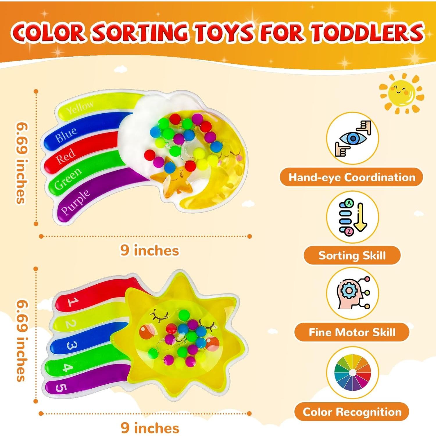 Juguetes Sensoriales de Clasificación de Color Montessori 2PCS