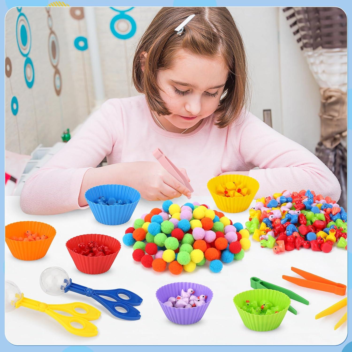 228 Piezas Juguetes de Motricidad Fina Libfrnt - Clasificación y Conteo