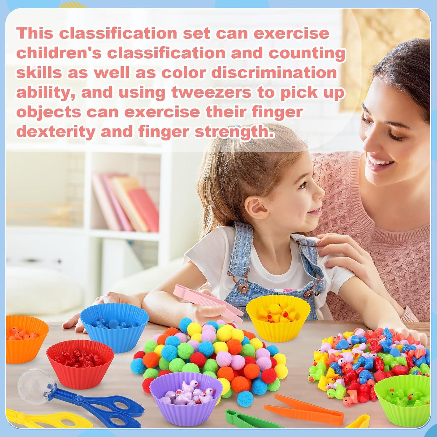 228 Piezas Juguetes de Motricidad Fina Libfrnt - Clasificación y Conteo