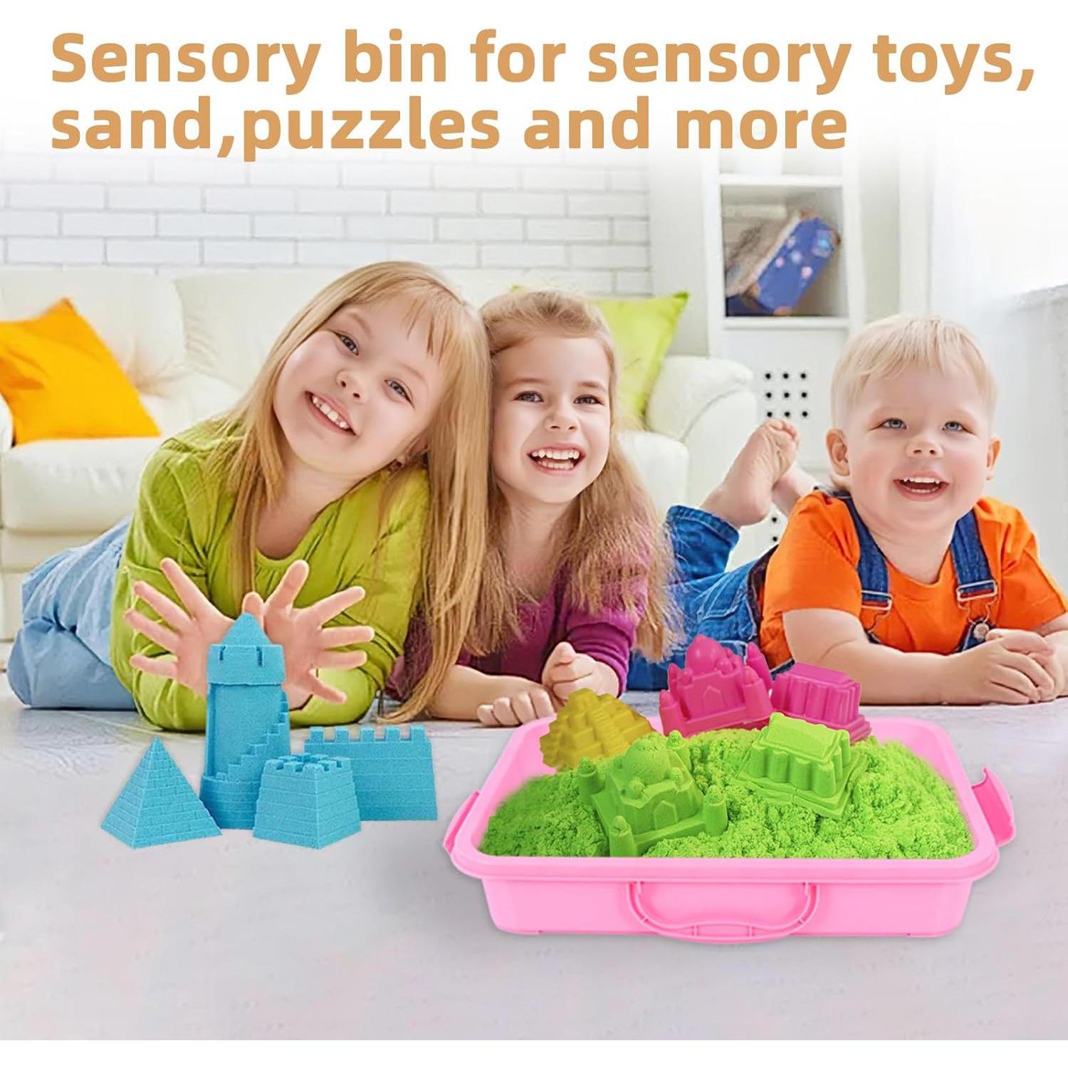 Contenedores Sensoriales de Plástico Annchwool - 3 Pcs Apilables