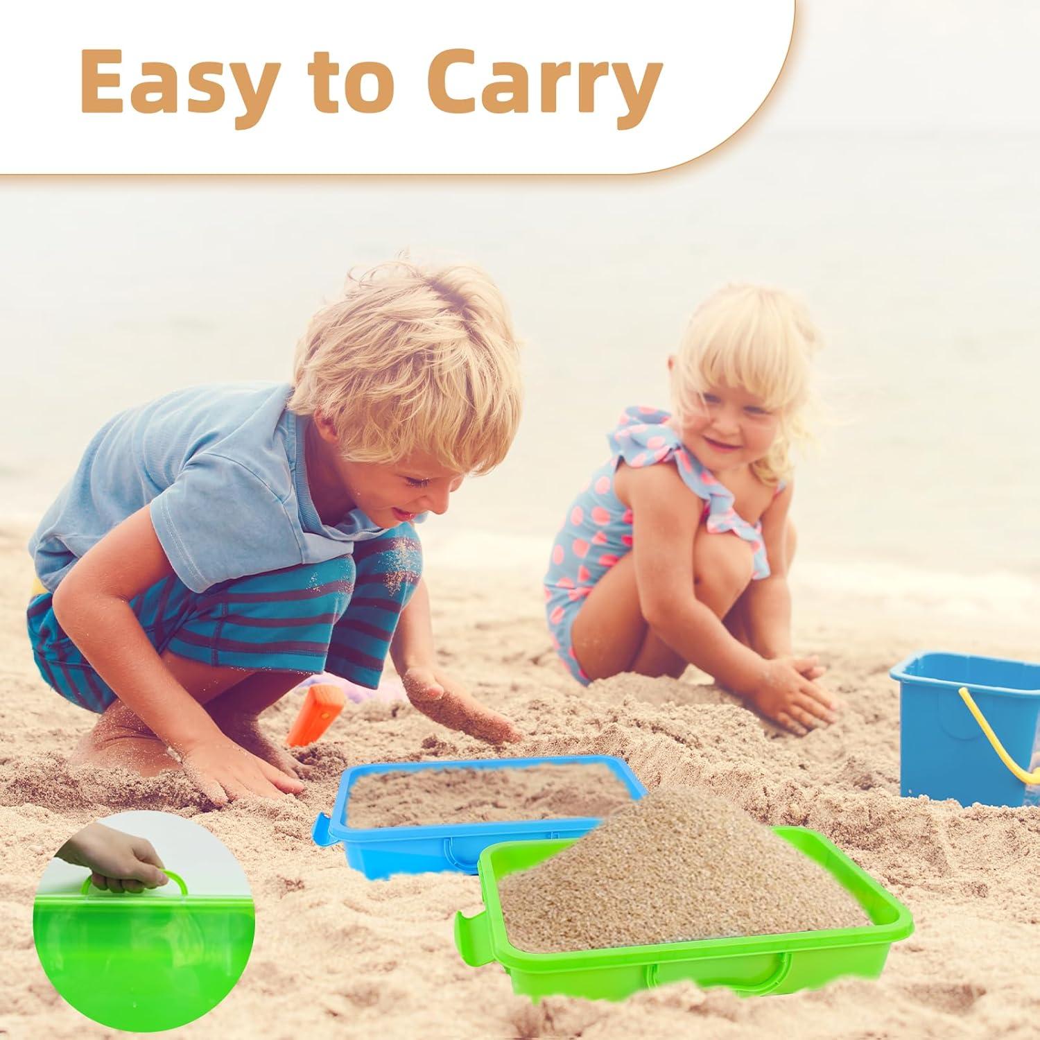 Contenedores Sensoriales de Plástico Annchwool - 3 Pcs Apilables