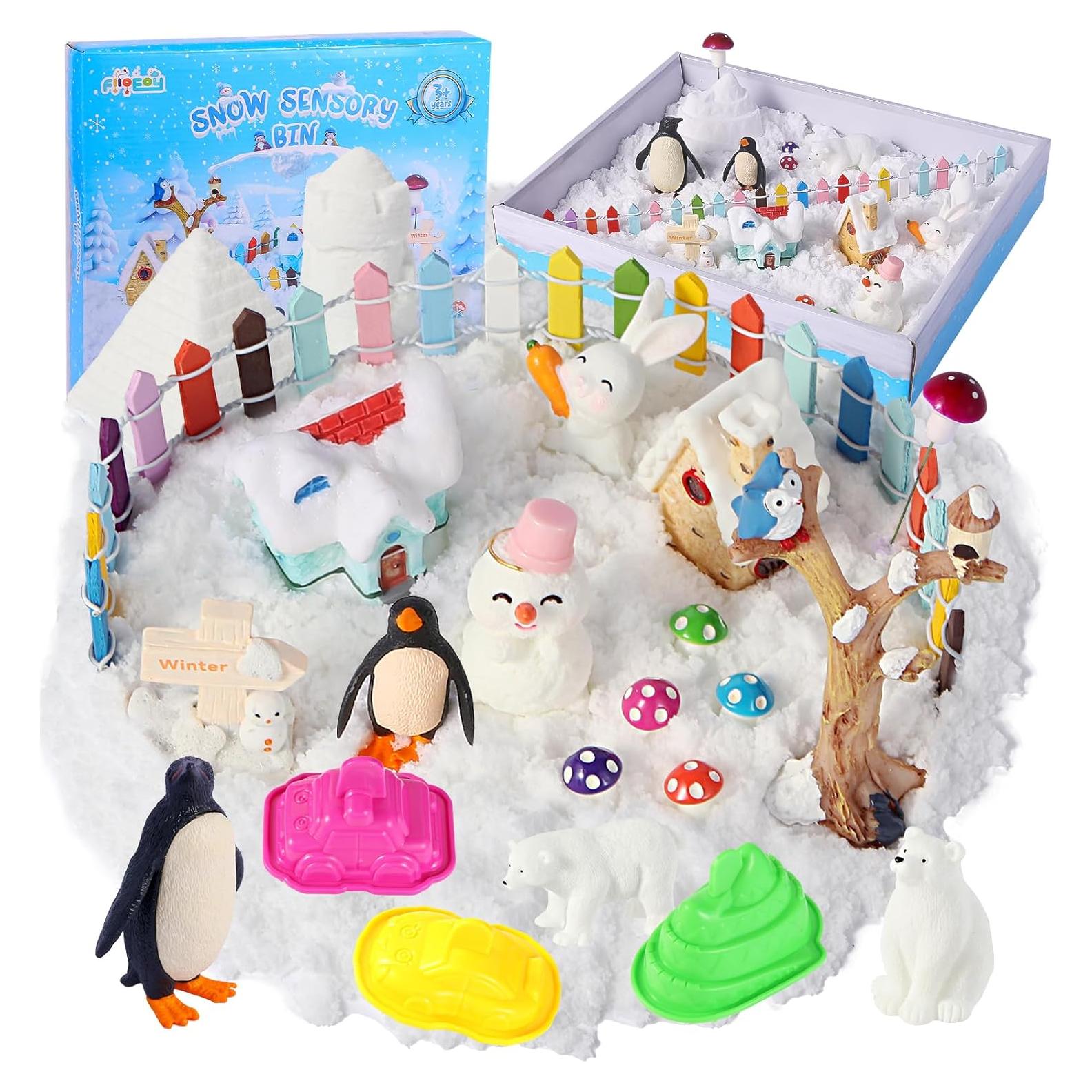 Caja Sensorial de Nieve FIIOEOY para Niños 3-8 Años