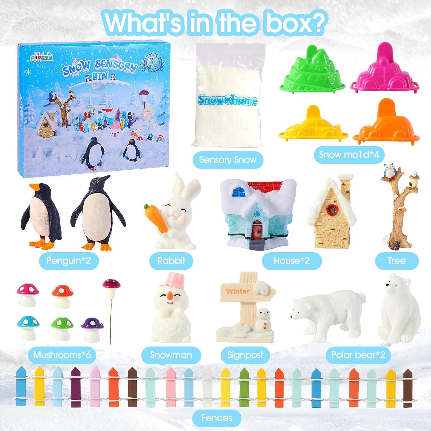 Caja Sensorial de Nieve FIIOEOY para Niños 3-8 Años