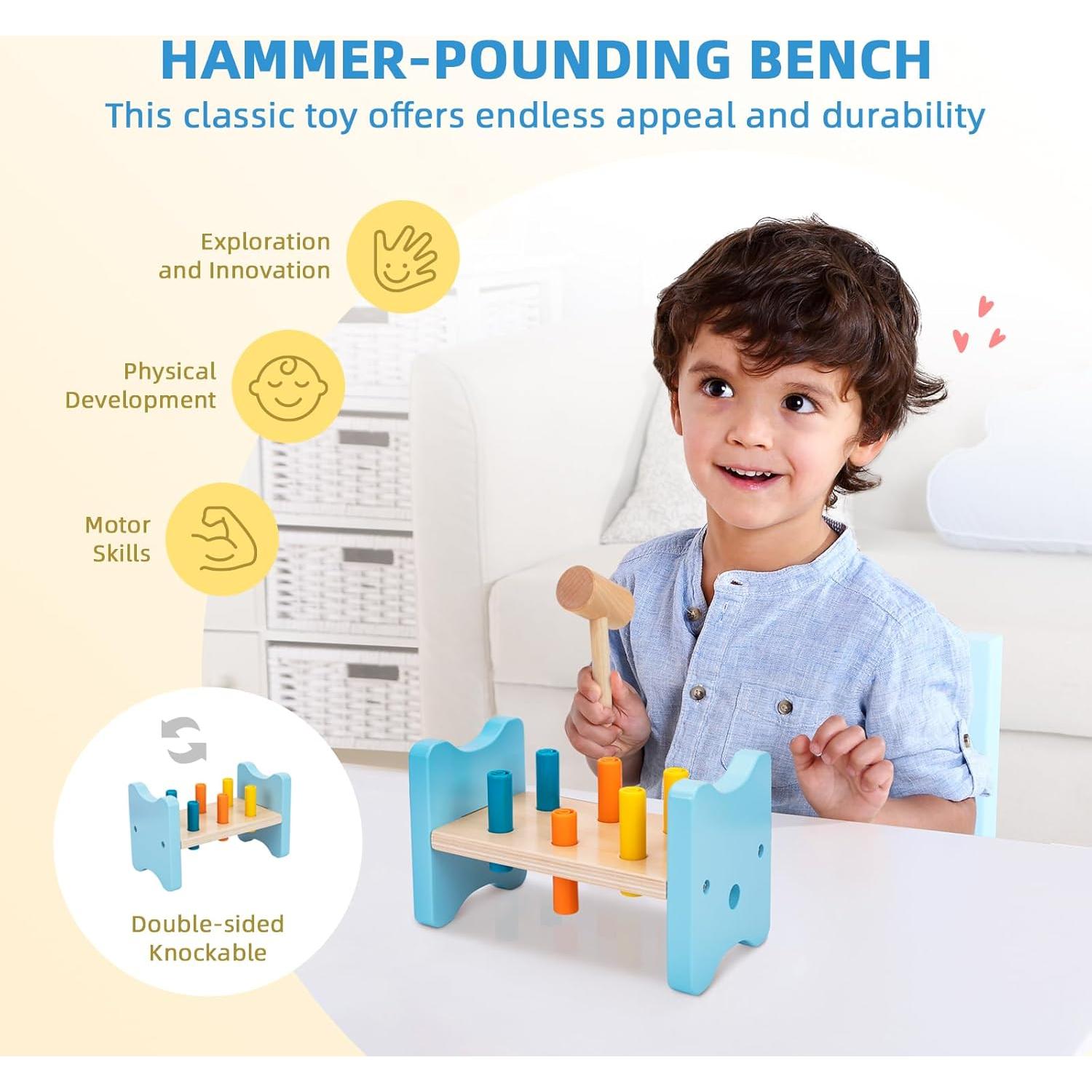 Juguetes Montessori OOOK 7 en 1 para Bebés 12+ Meses