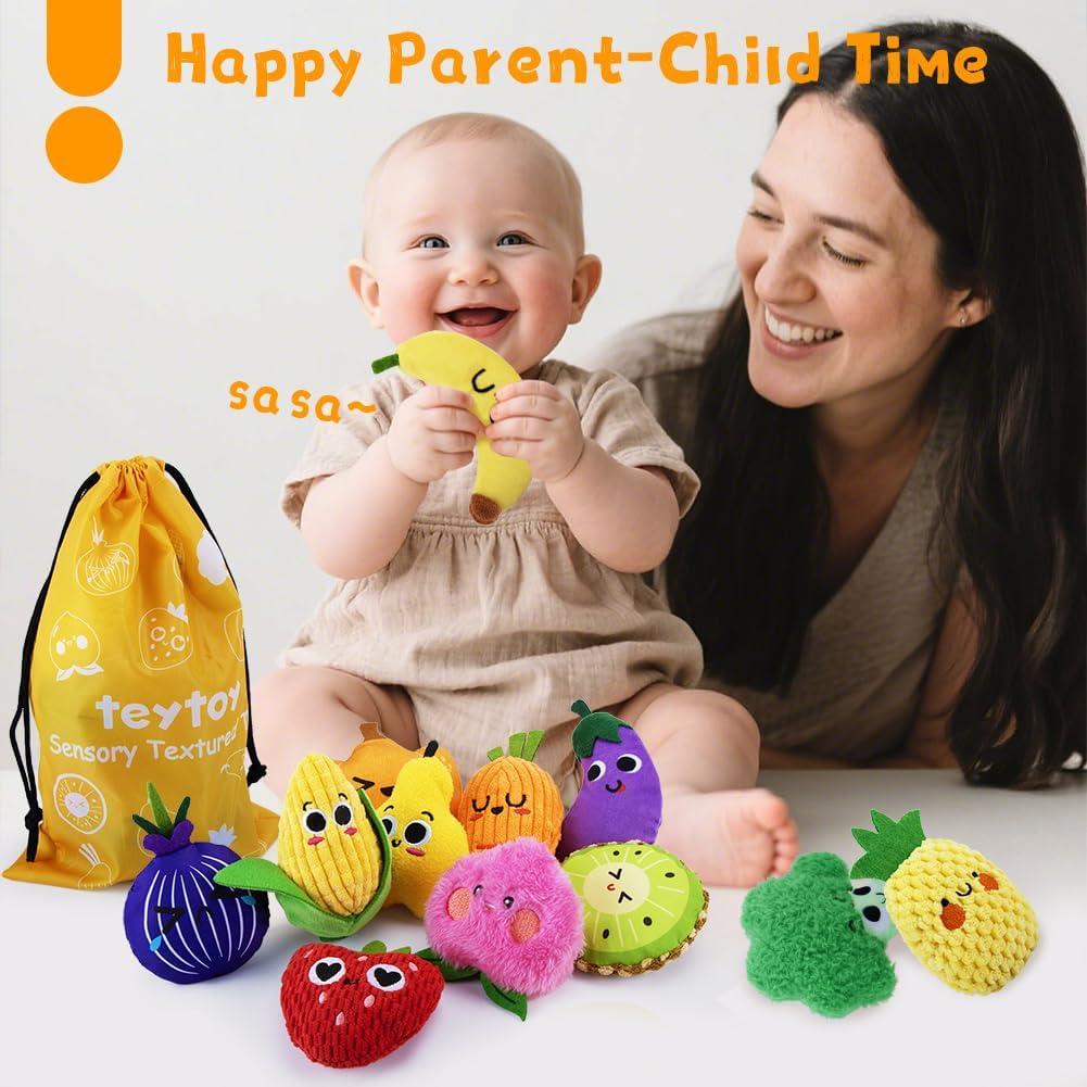 Paquete de 12 Frijoles Sensoriales Montessori - Juguetes Táctiles para Niños