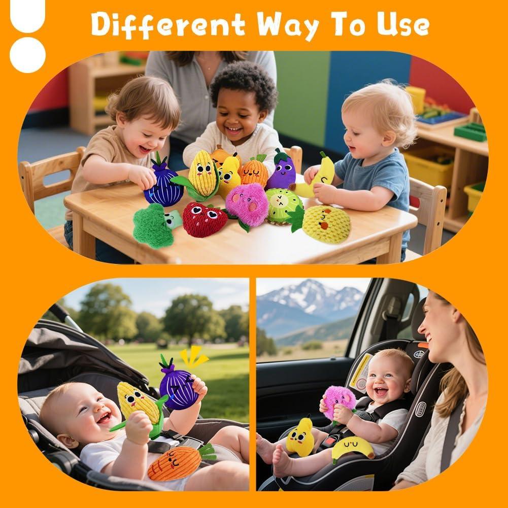 Paquete de 12 Frijoles Sensoriales Montessori - Juguetes Táctiles para Niños