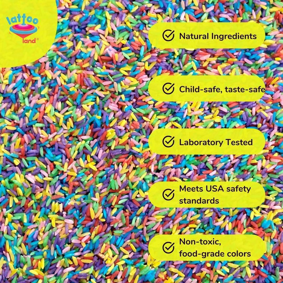 Relleno Sensorial de Arroz de 6 Colores Lattooland 2.96 kg