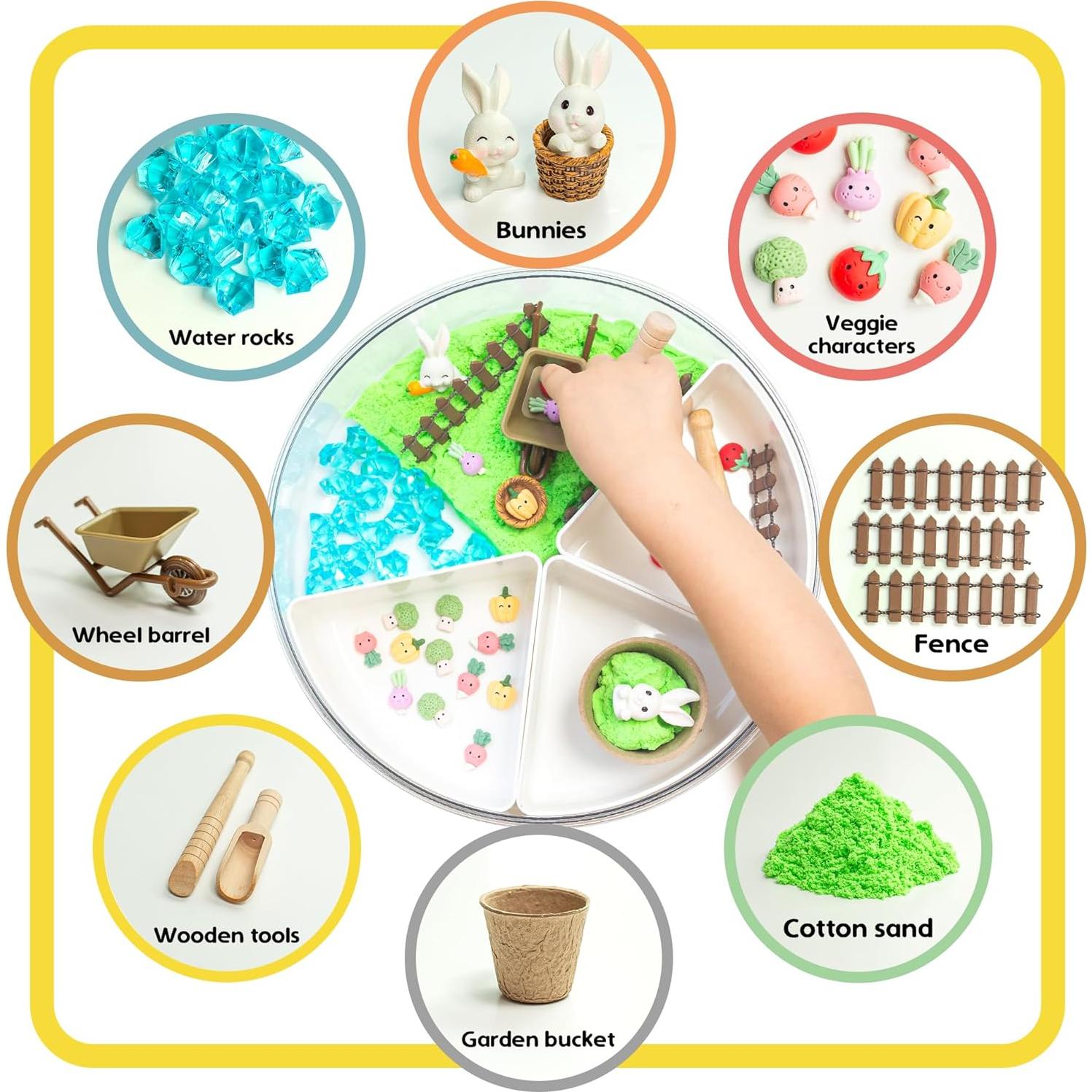 Caja Sensorial con Tapa Lemon Littles 28.58x28.58cm - Actividades para Niños