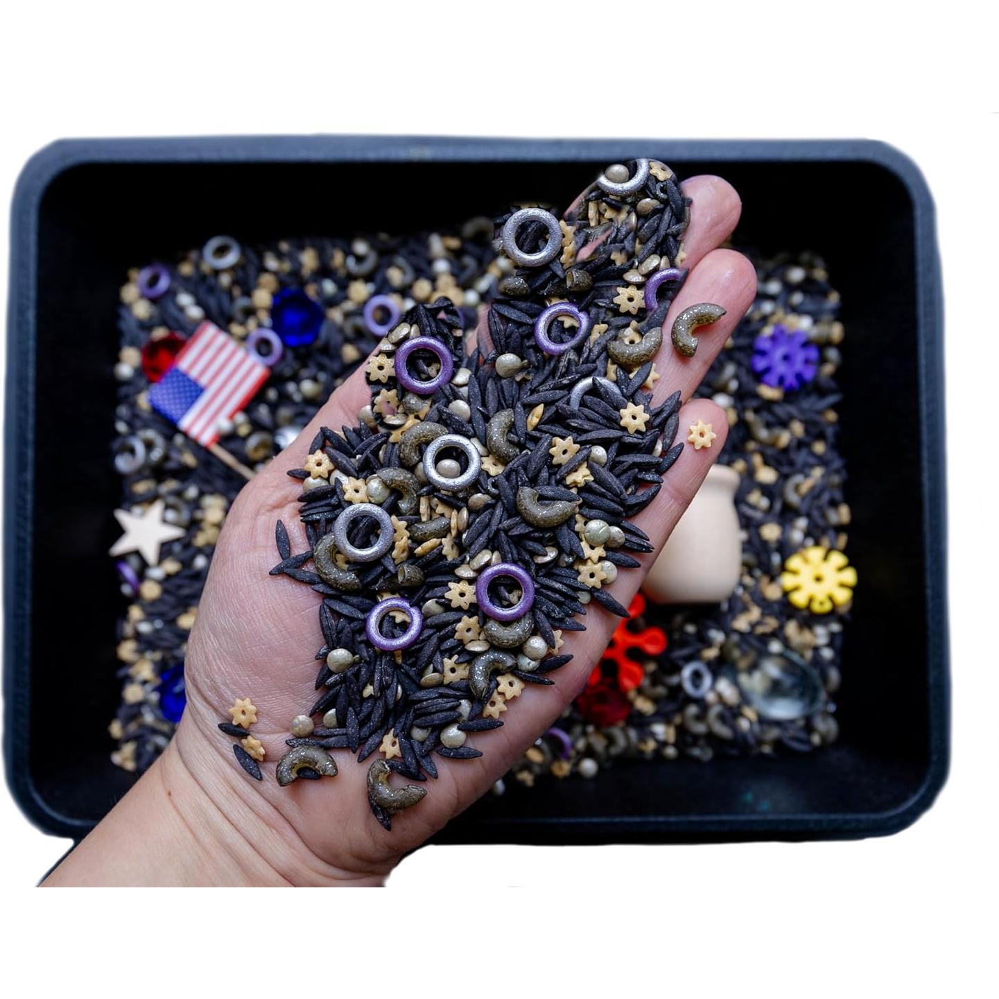 Caja Sensorial Espacial Montessori - Relleno Educativo 4.5 Tazas