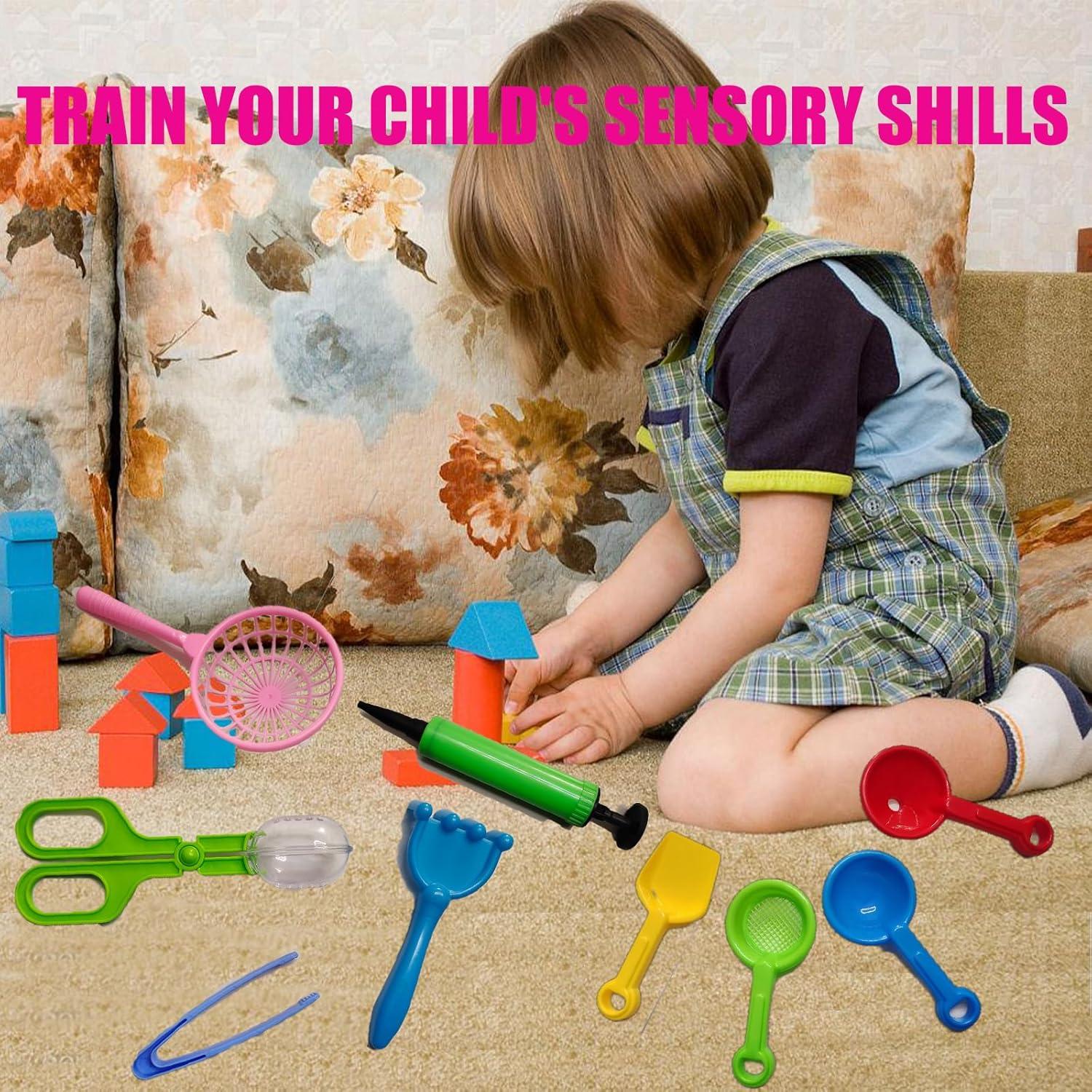 Set de Herramientas Sensoriales 12 Pcs Calefow para Niños