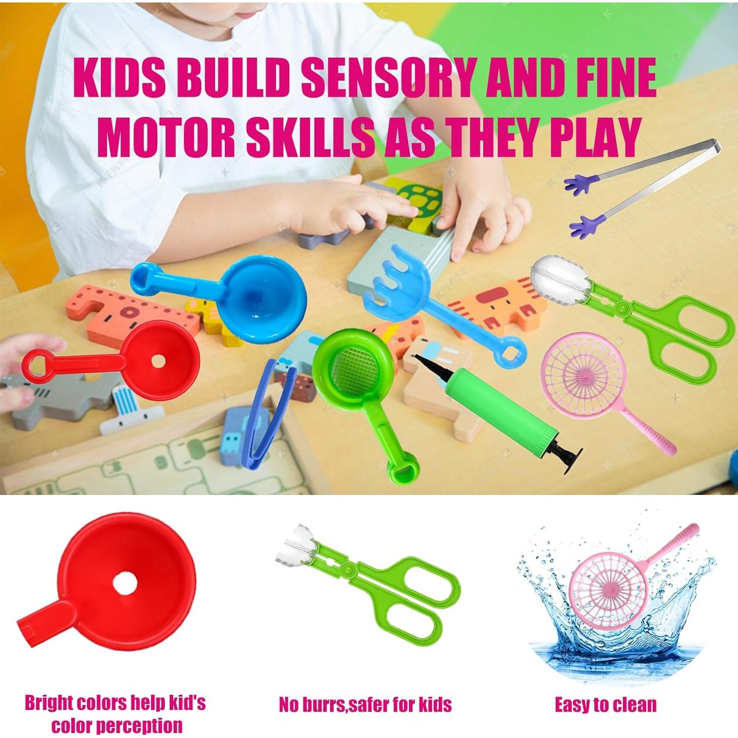 Set de Herramientas Sensoriales 12 Pcs Calefow para Niños