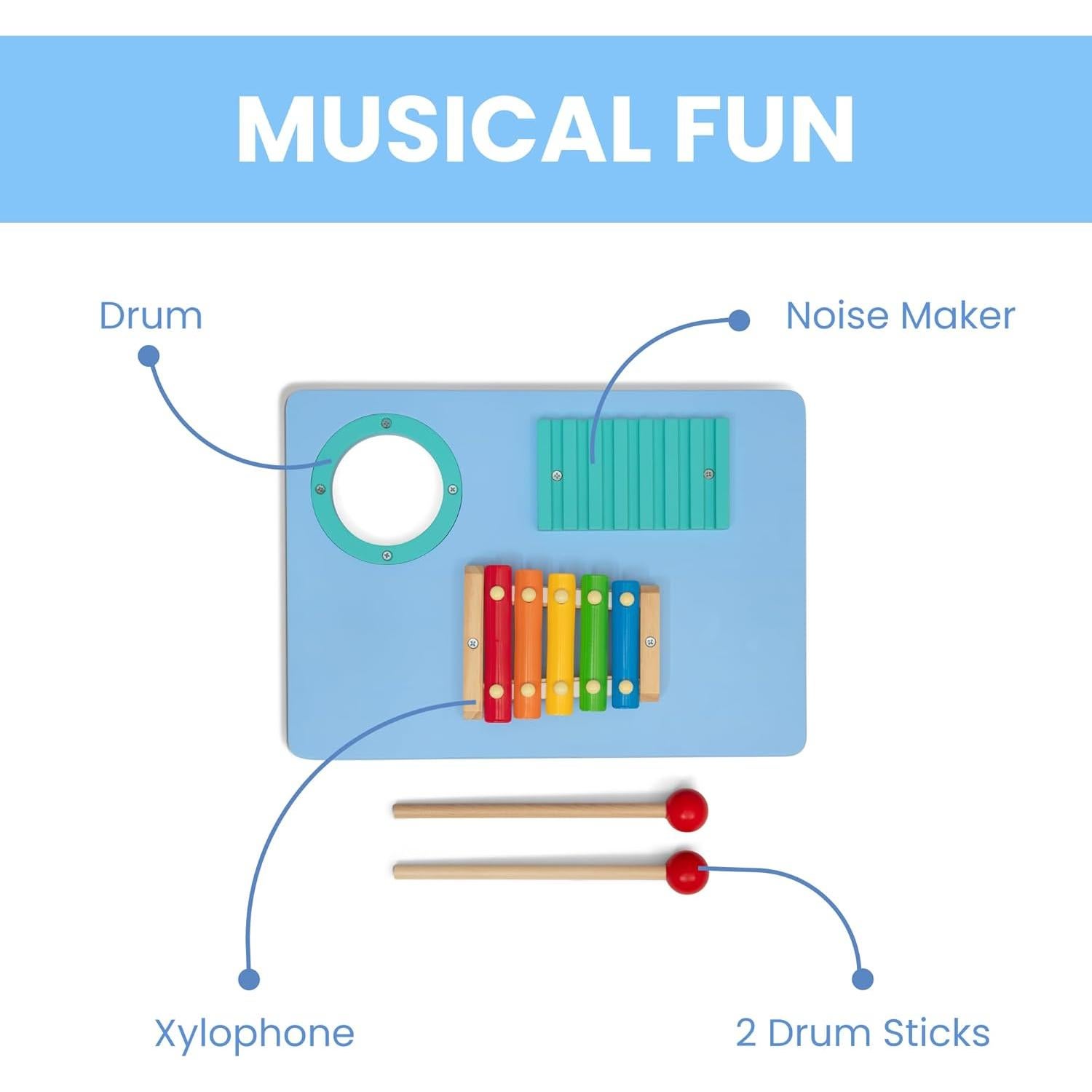 Mesa Sensorial Compacta Bluey - Juguete Montessori Azul