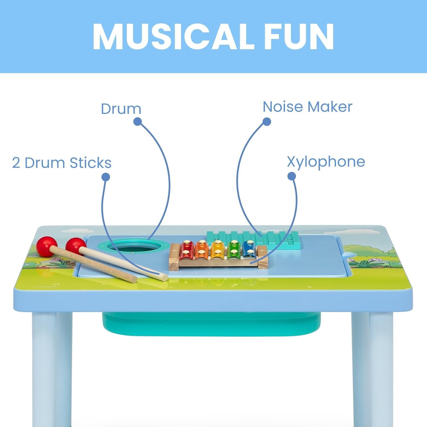 Mesa Sensorial Compacta Bluey - Juguete Montessori Azul