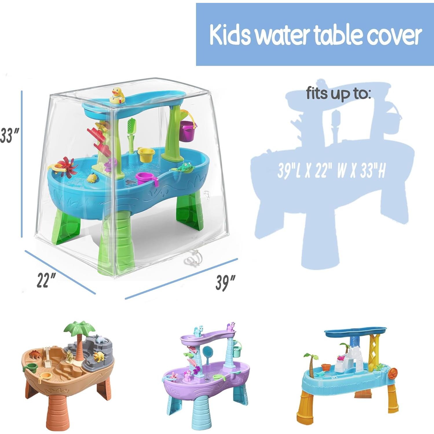 Cubierta de Mesa de Agua Infantil IndigoTempest9 PVC Transparente