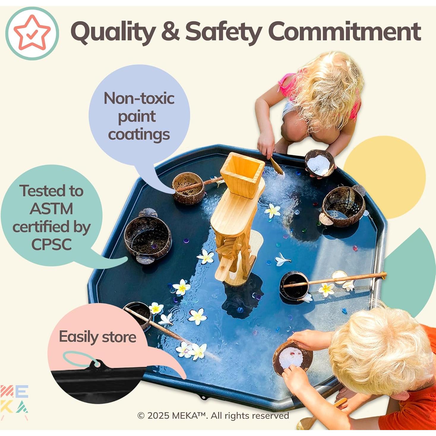 Bandeja Tuff MEKA Grande 96.5x96.5cm con 3 Tapetes Sensoriales