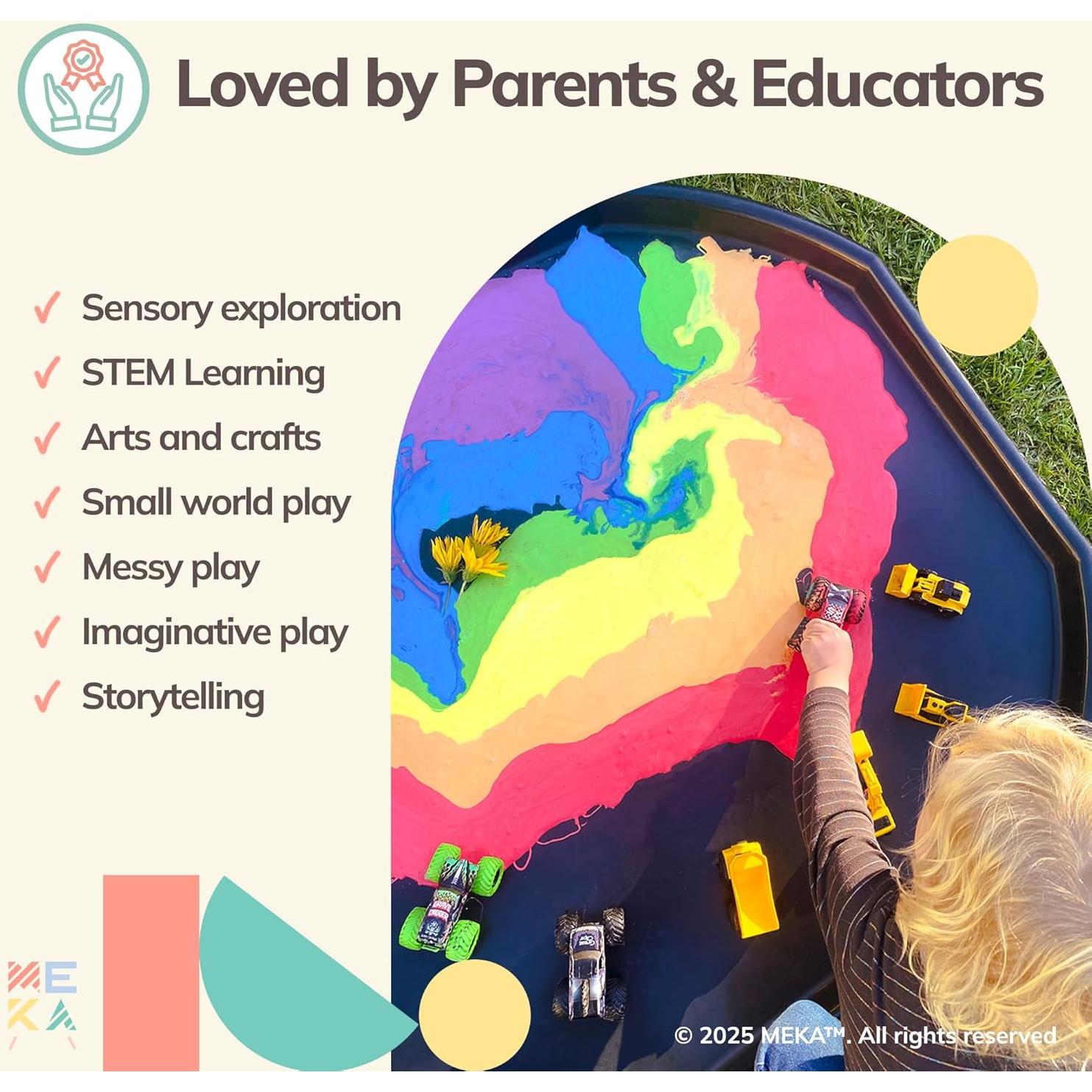 Bandeja Tuff MEKA Grande 96.5x96.5cm con 3 Tapetes Sensoriales