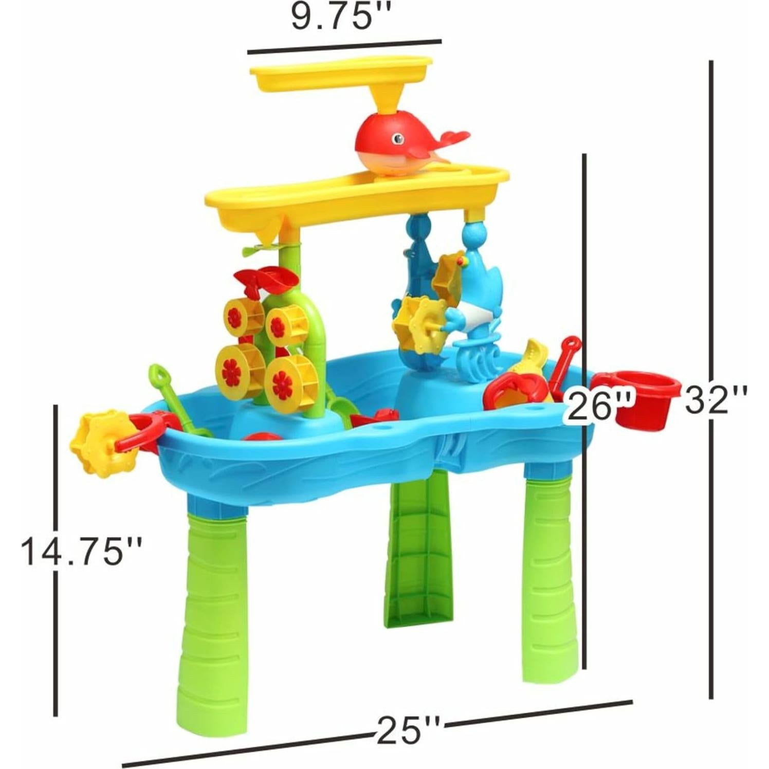 Mesa de Arena y Agua Sensorial Trimate 3 Niveles con Silla