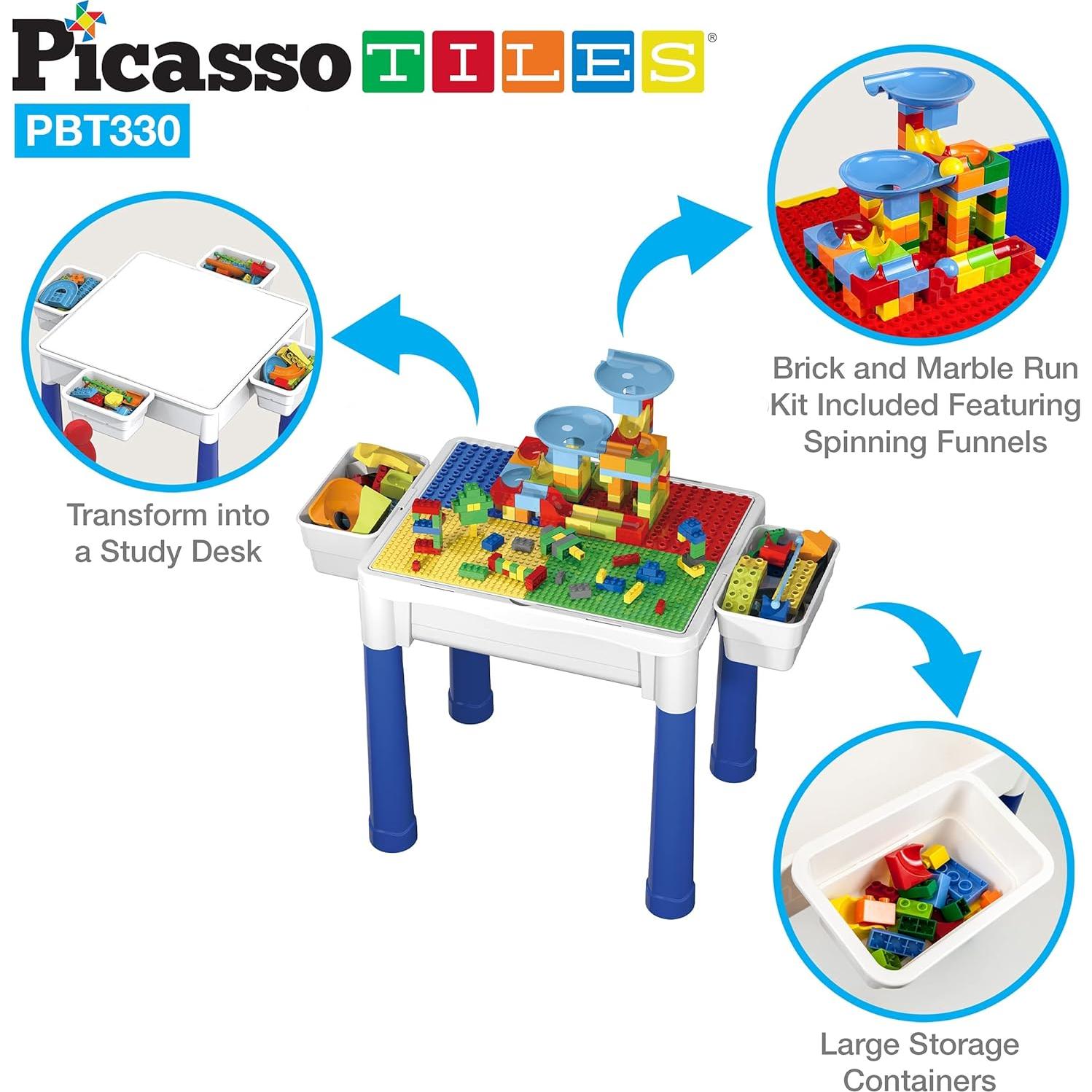 Mesa de Juego y Escritorio PicassoTiles PBT330 con 331 Piezas
