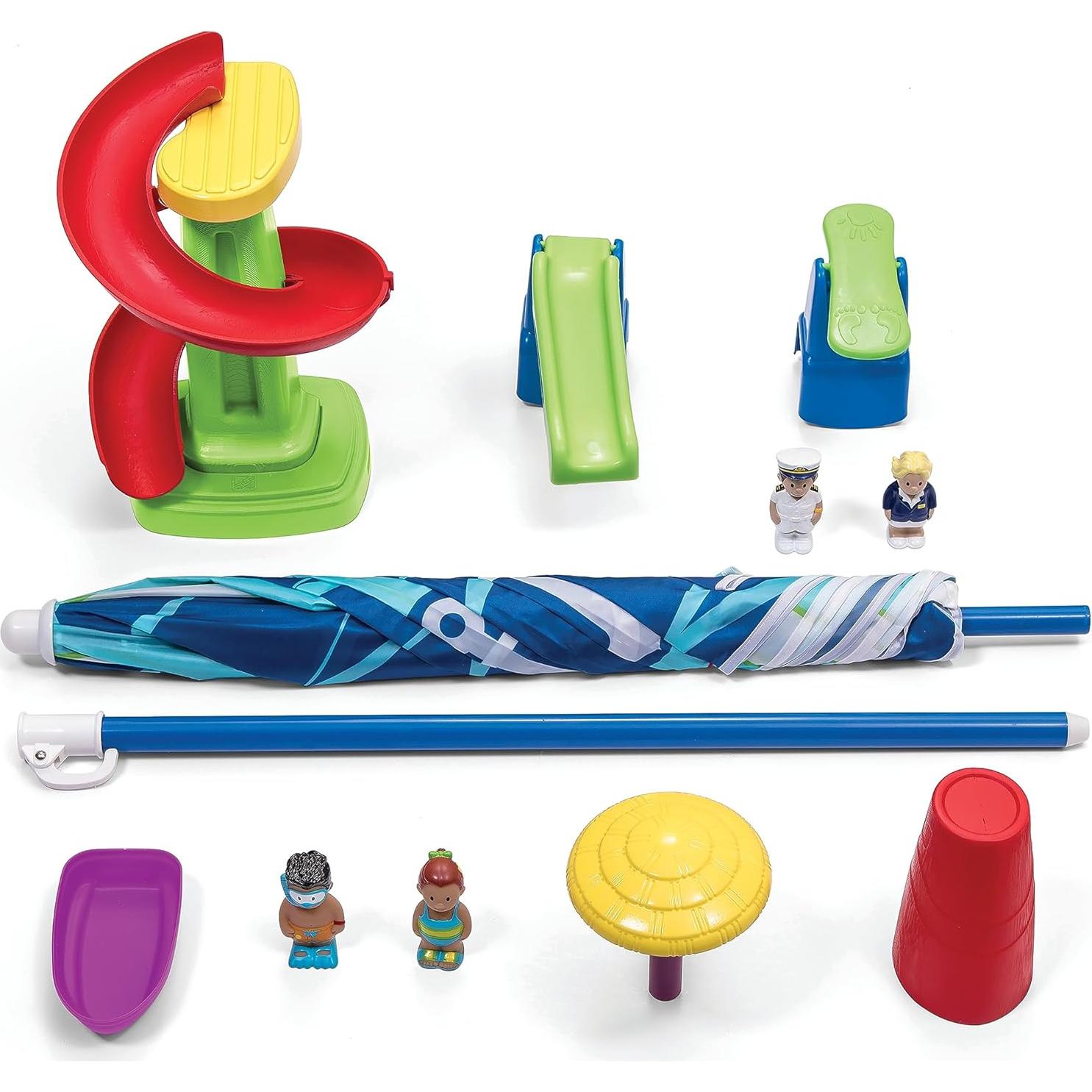 Mesa de Arena y Agua Step2 Fiesta Cruise con Paraguas 10 Accesorios