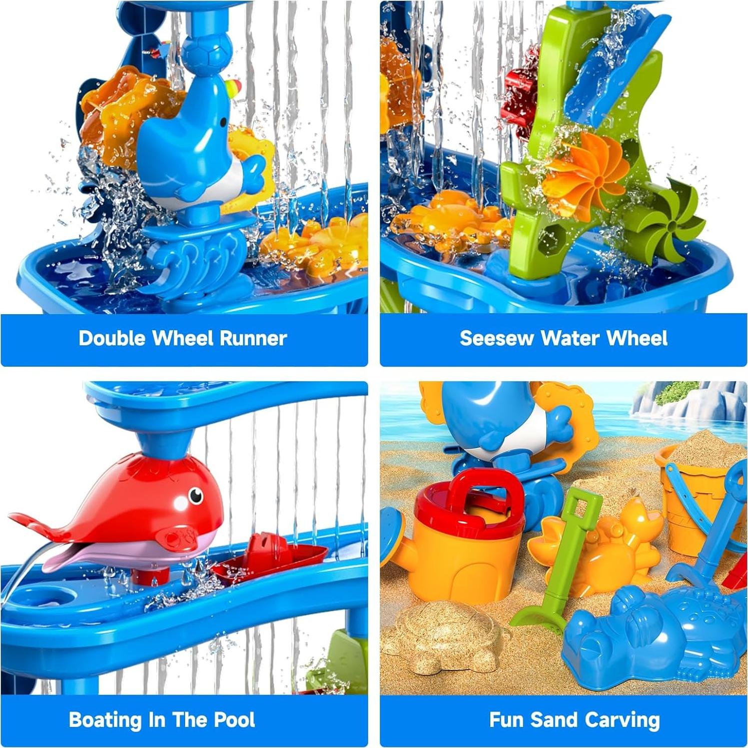 Mesa de Agua EPPO para Niños 3-5 Años, 4 Niveles, Juguetes