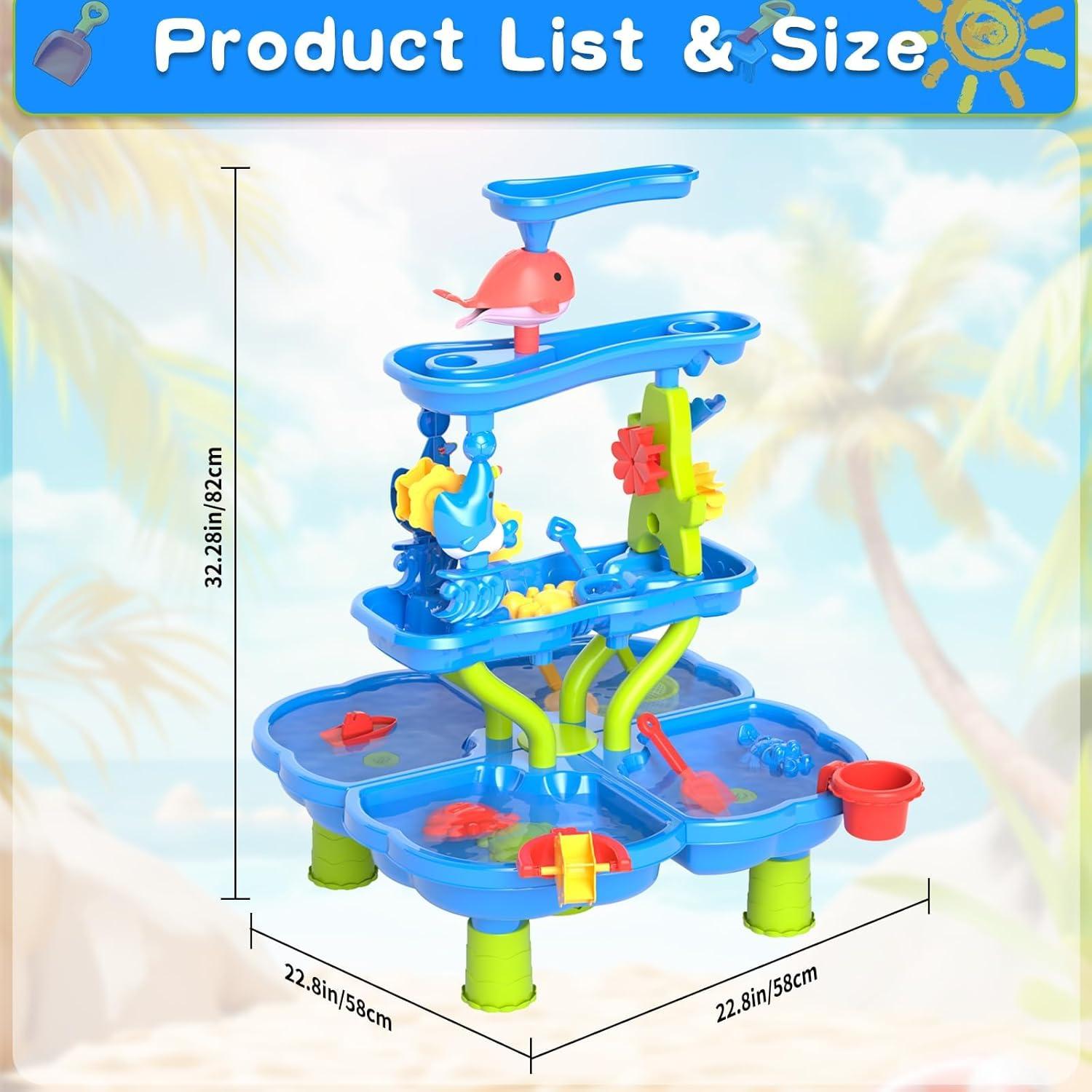 Mesa de Agua EPPO para Niños 3-5 Años, 4 Niveles, Juguetes