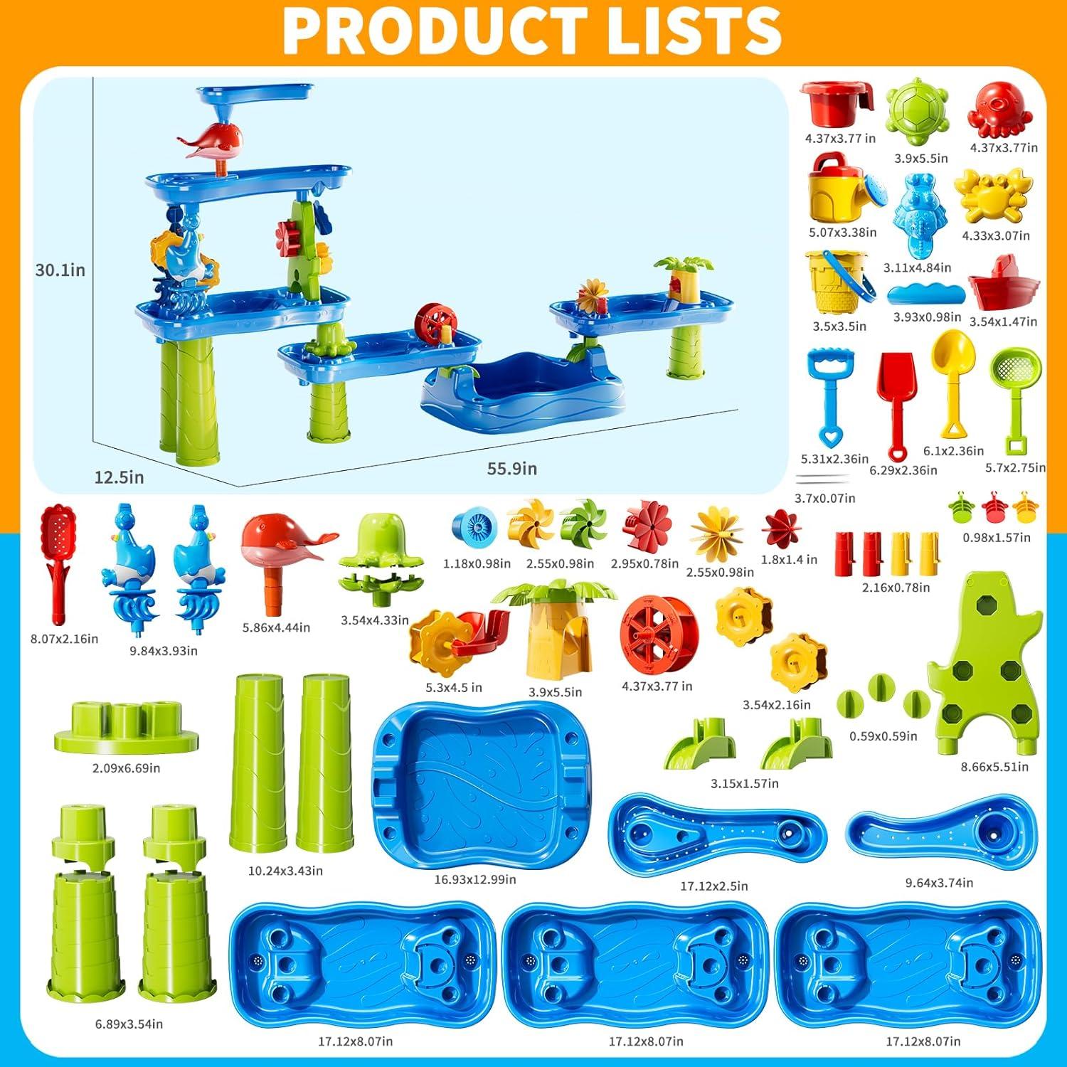 Mesa de Agua 5 Niveles Beby Buty para Niños 3-8 Años