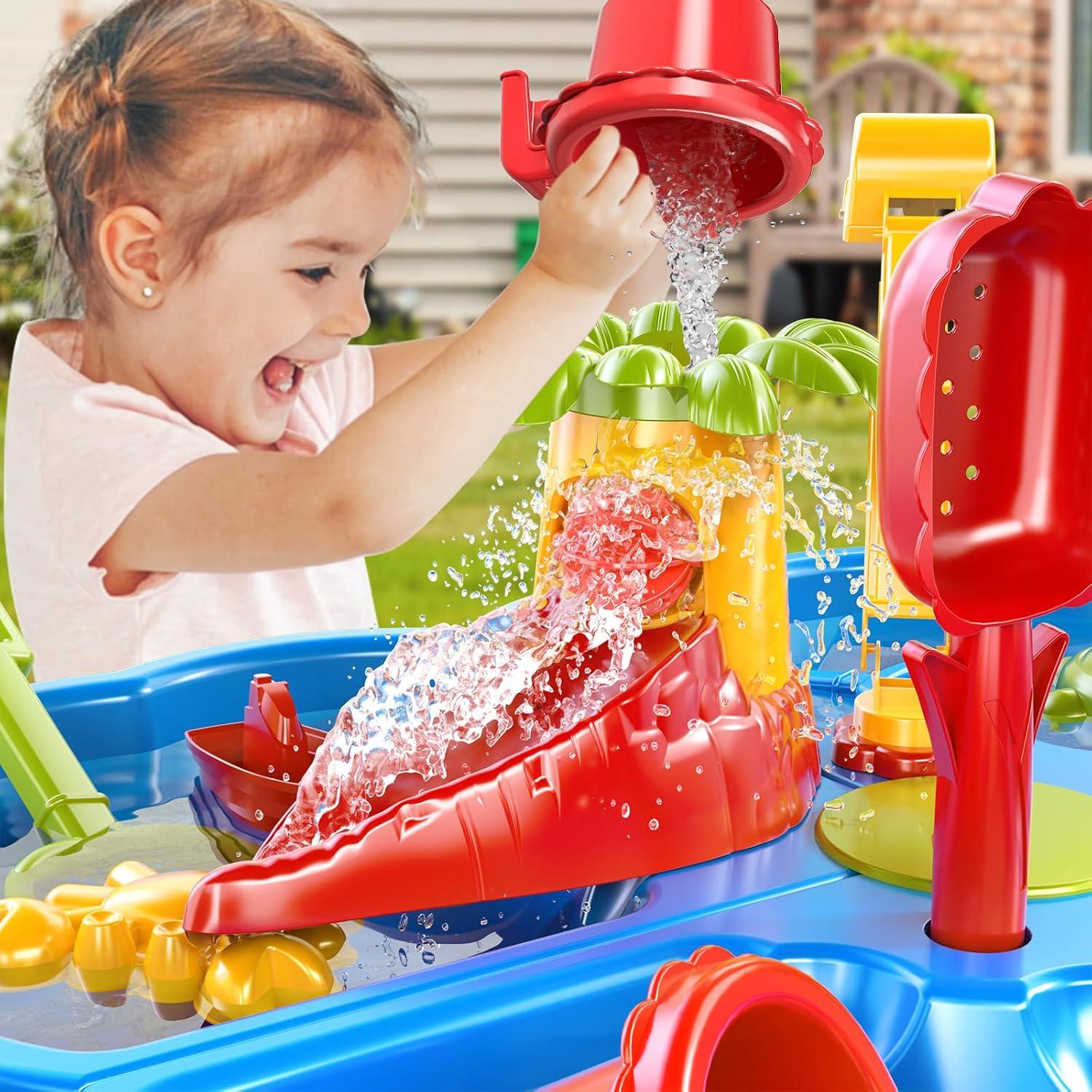 Mesa de Agua y Arena 4 en 1 NIPLOOOW para Niños 3-6 Años