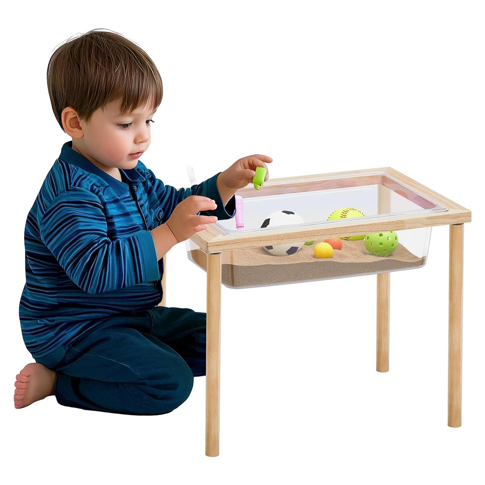 Mesa Sensorial de Madera Uiifan para Niños 2-4 Años