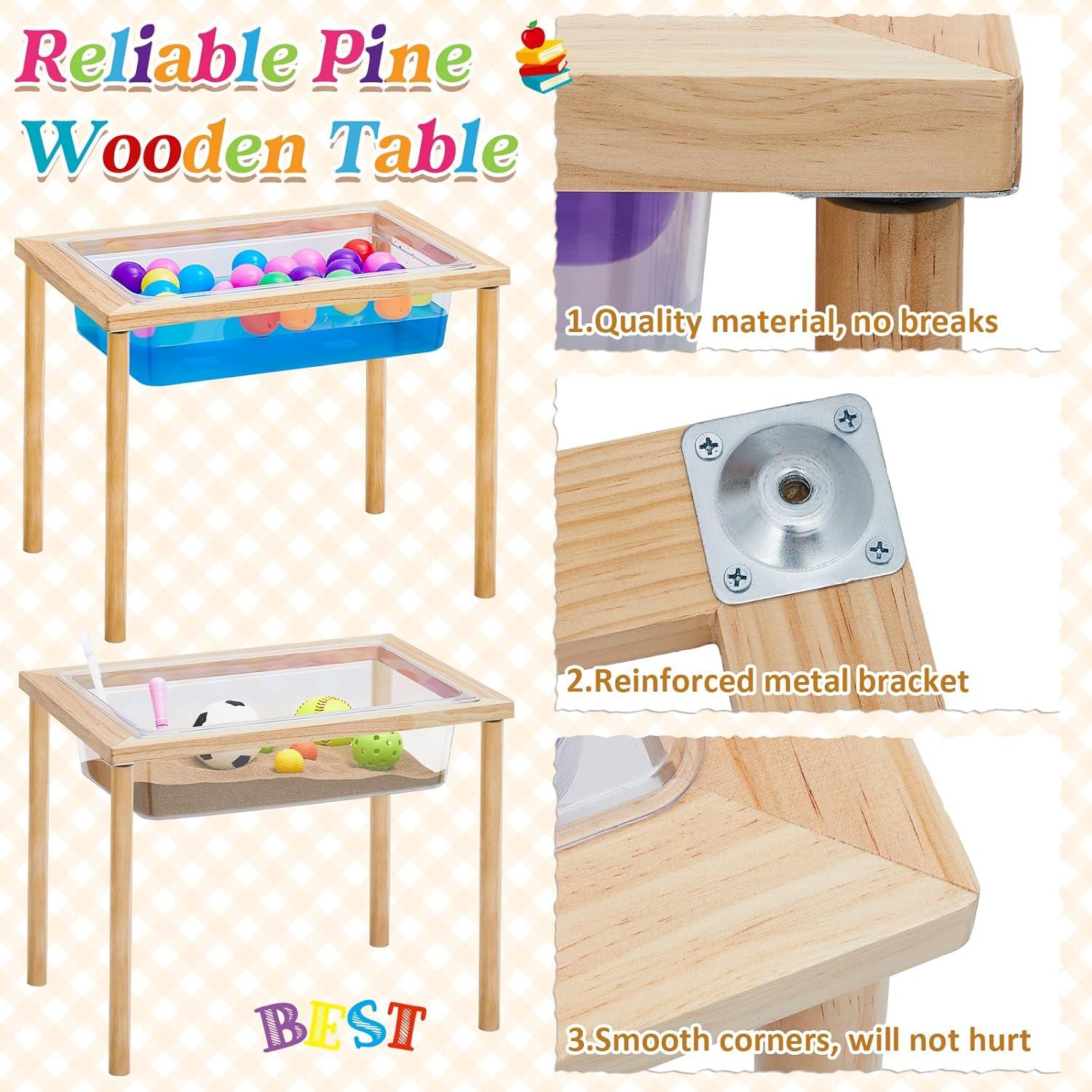 Mesa Sensorial de Madera Uiifan para Niños 2-4 Años
