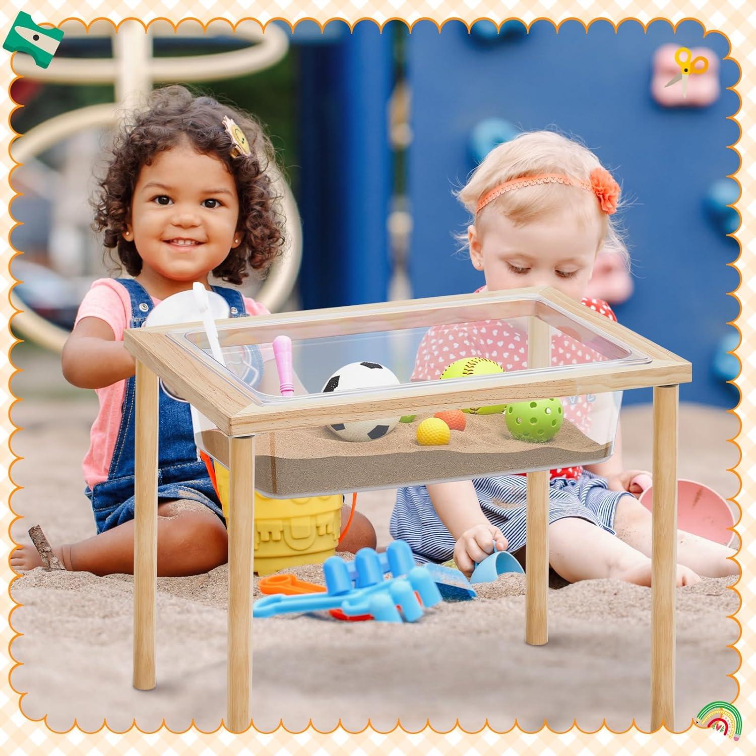 Mesa Sensorial de Madera Uiifan para Niños 2-4 Años