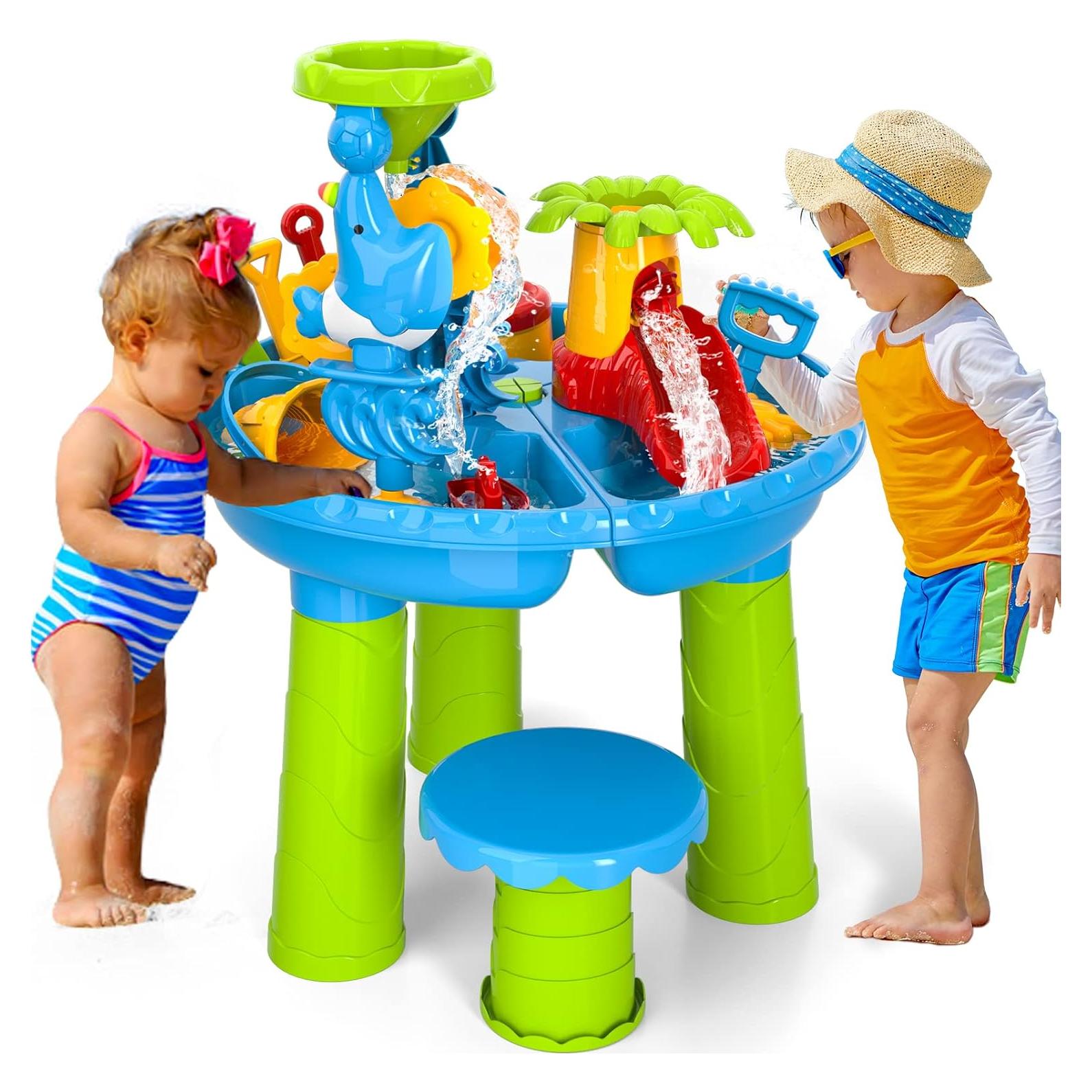 Mesa de Agua y Arena 3-en-1 WATUDOU para Niños 3-5 Años