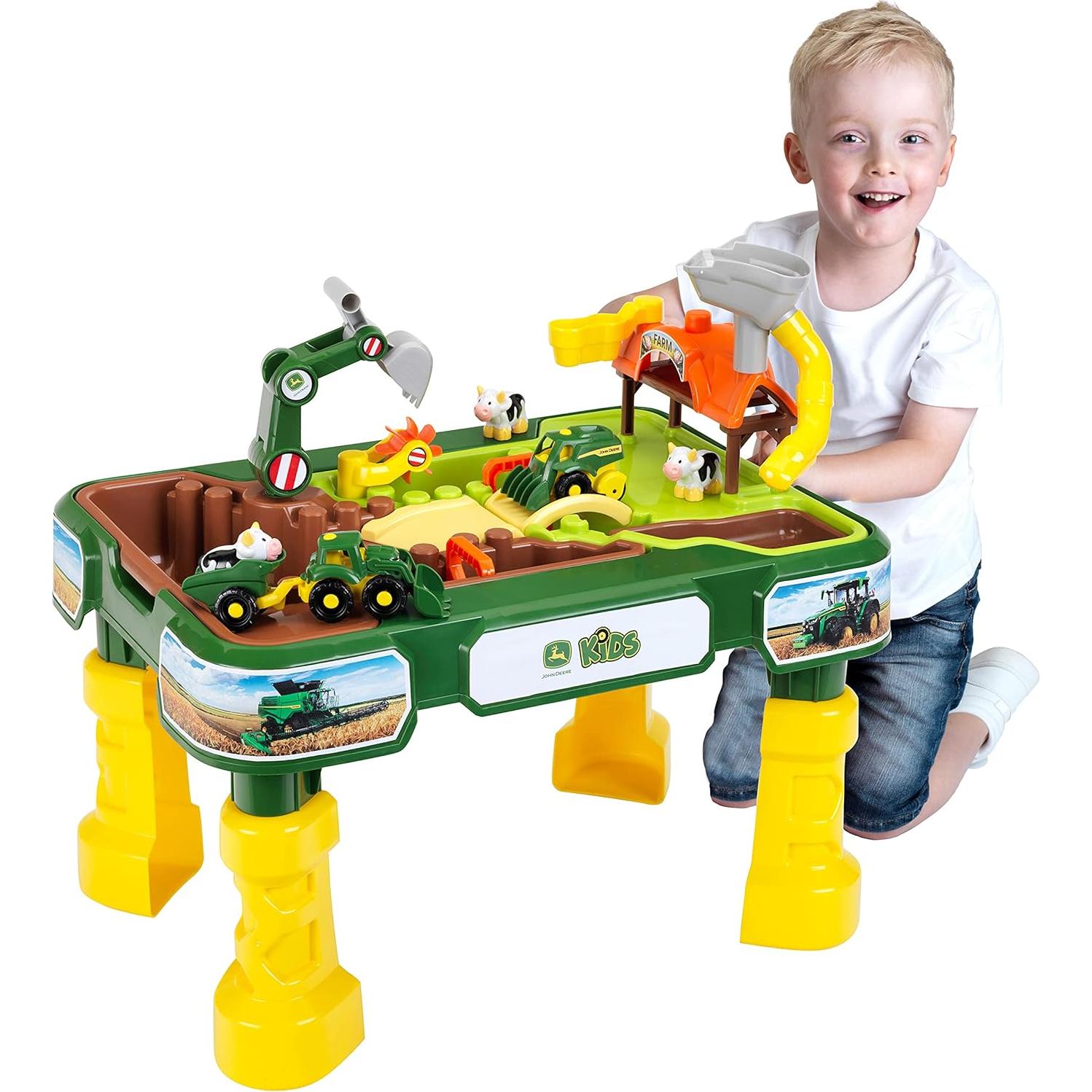 Mesa de Juego de Arena y Agua John Deere Theo Klein 64x46cm