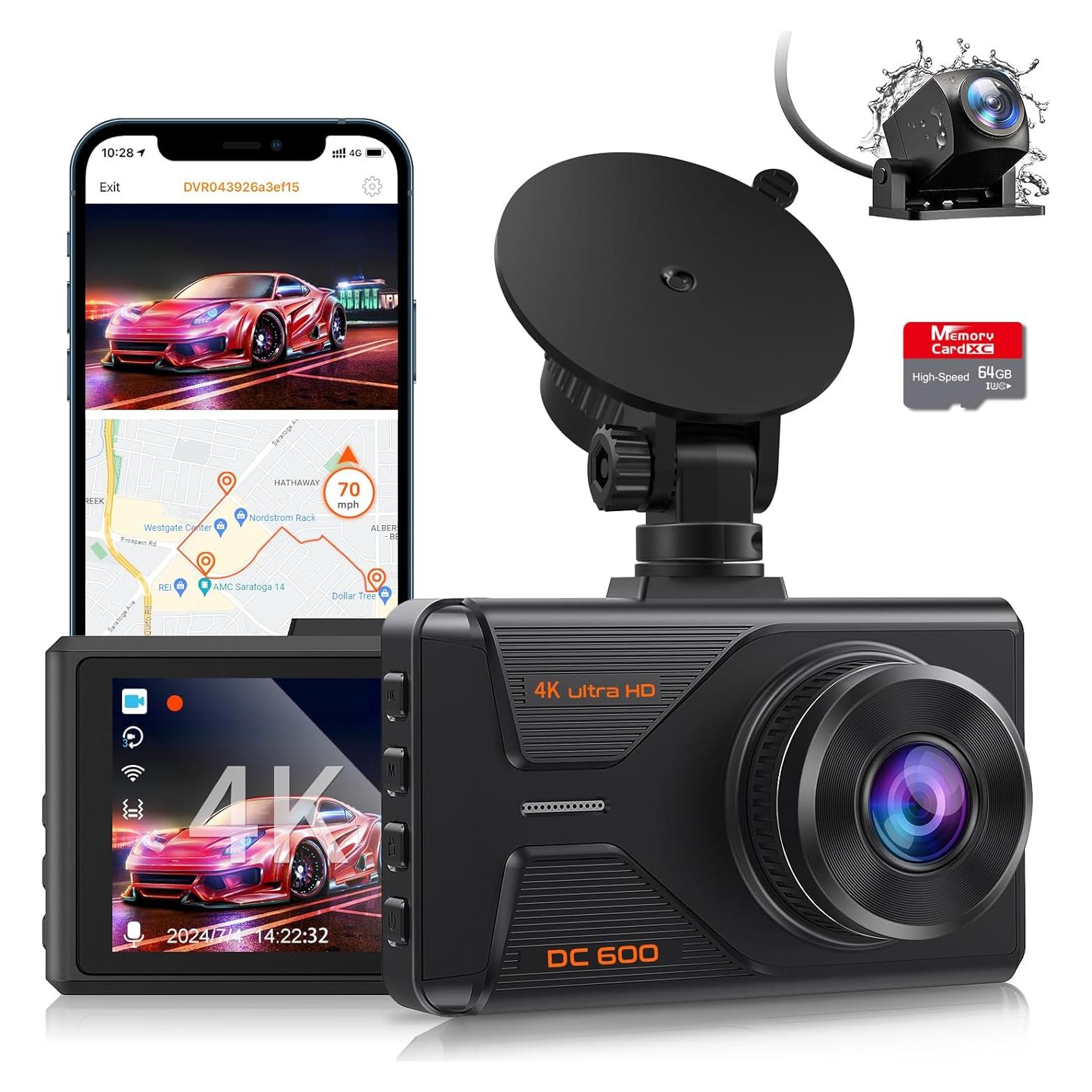 Cámara Dash SPADE 4K Delantera y Trasera WiFi GPS 64GB