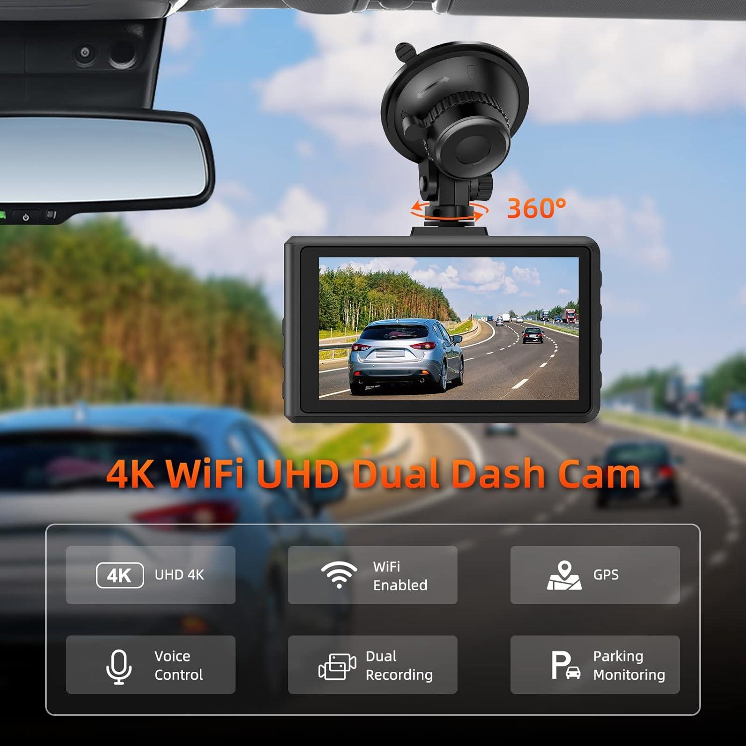 Cámara Dash SPADE 4K Delantera y Trasera WiFi GPS 64GB