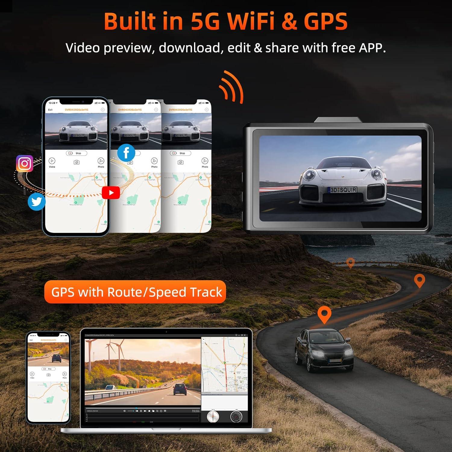 Cámara Dash SPADE 4K Delantera y Trasera WiFi GPS 64GB