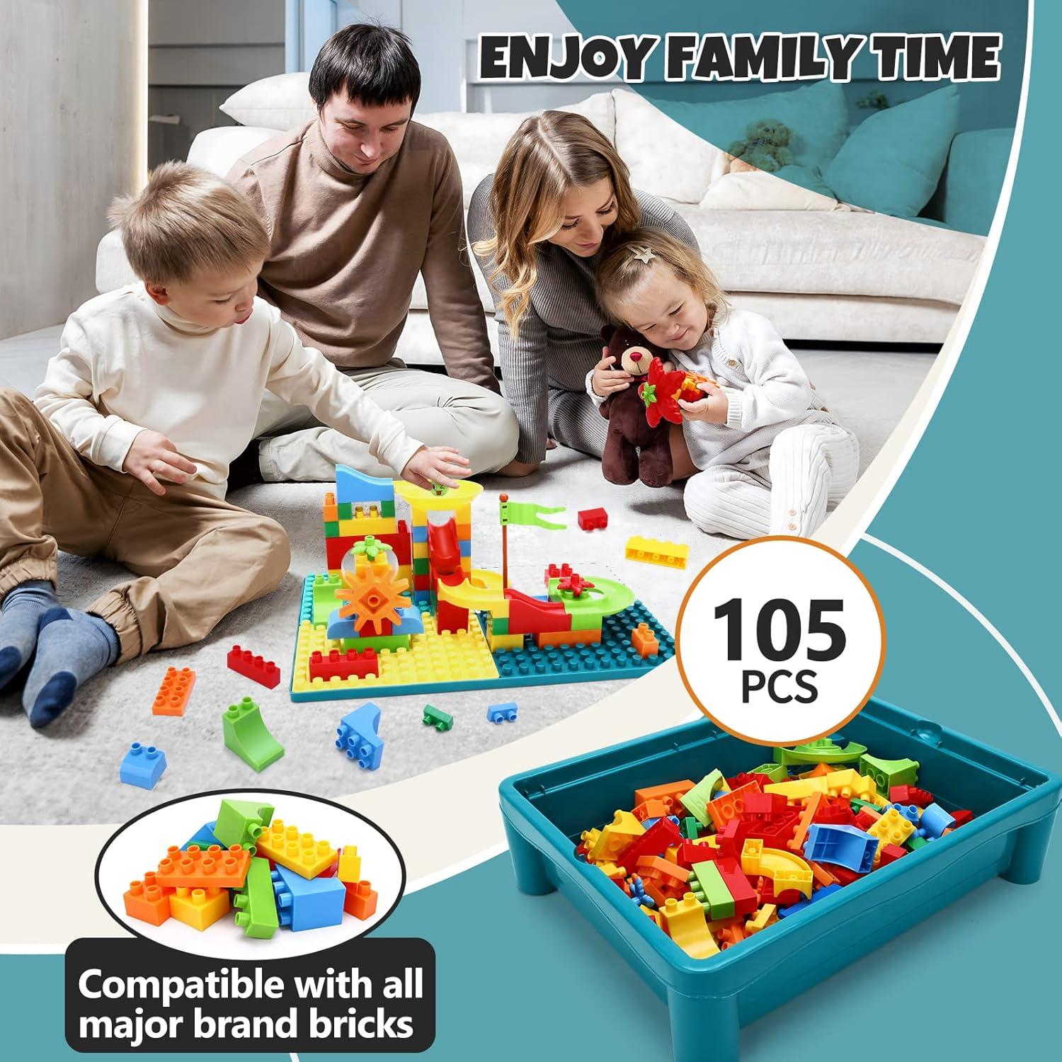 Mesa de Actividades Doble Cara NIWOTA con Almacenamiento 105 Piezas