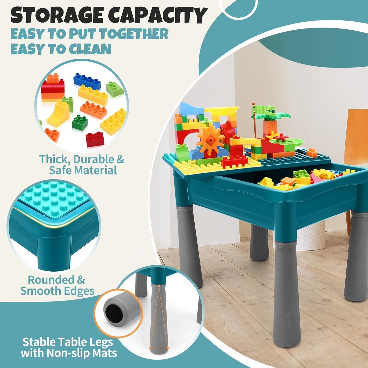 Mesa de Actividades Doble Cara NIWOTA con Almacenamiento 105 Piezas